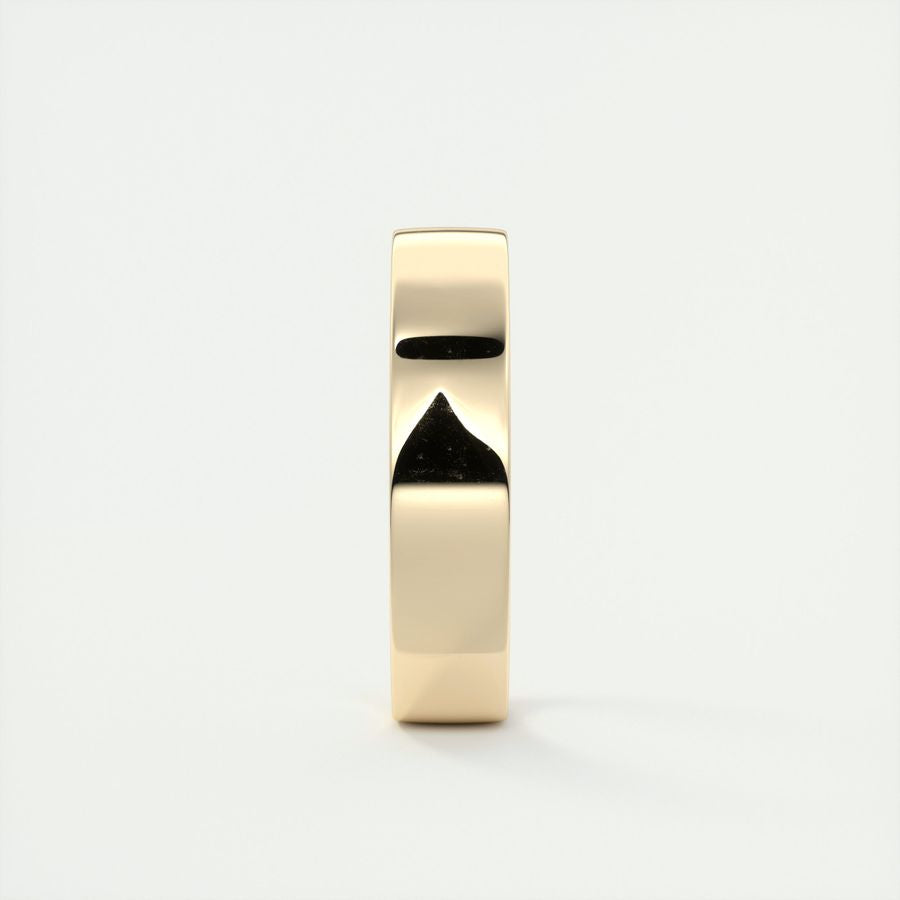 Polished Finish Regular Yellow Gold Men's Band - farrellouise