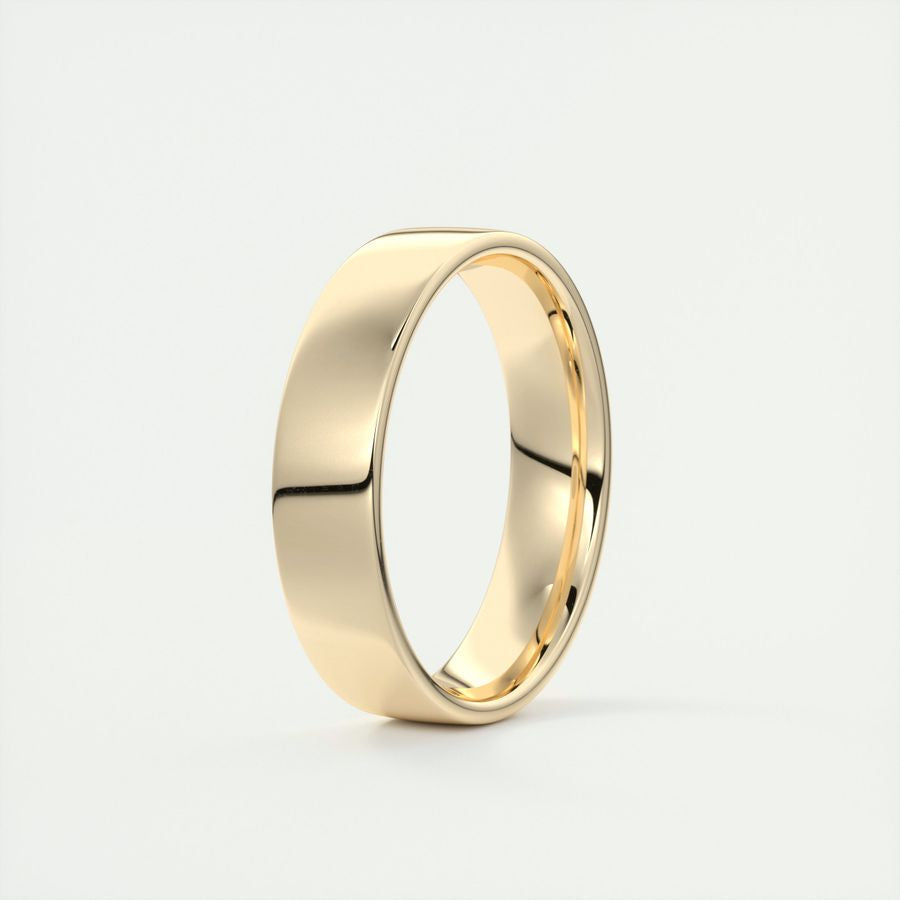Polished Finish Regular Yellow Gold Men's Band - farrellouise