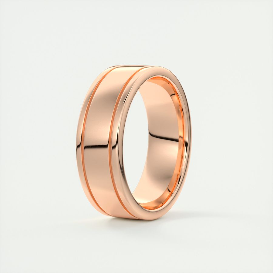 High-Polish Finish Classic Men's Band - farrellouise