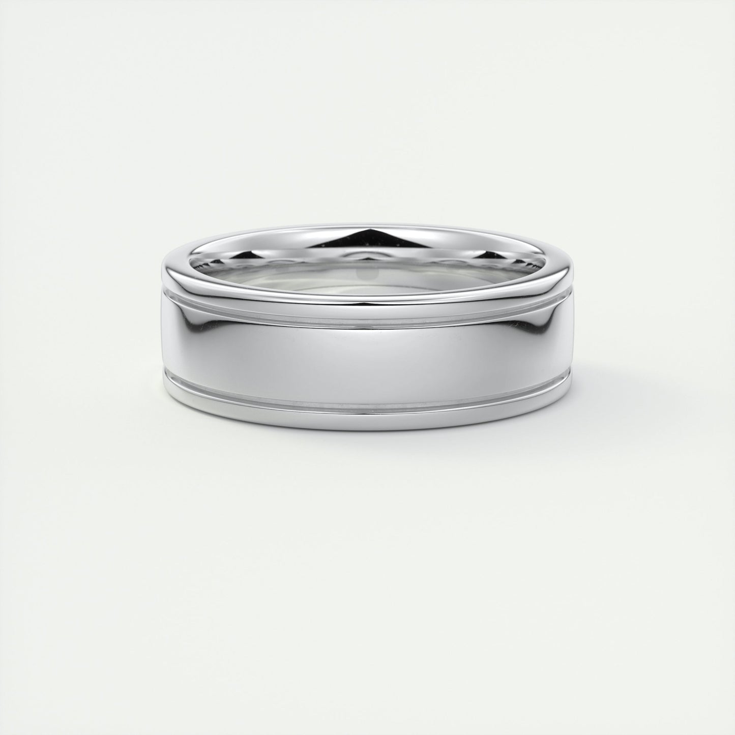 High-Polish Finish Classic Men's Band - farrellouise