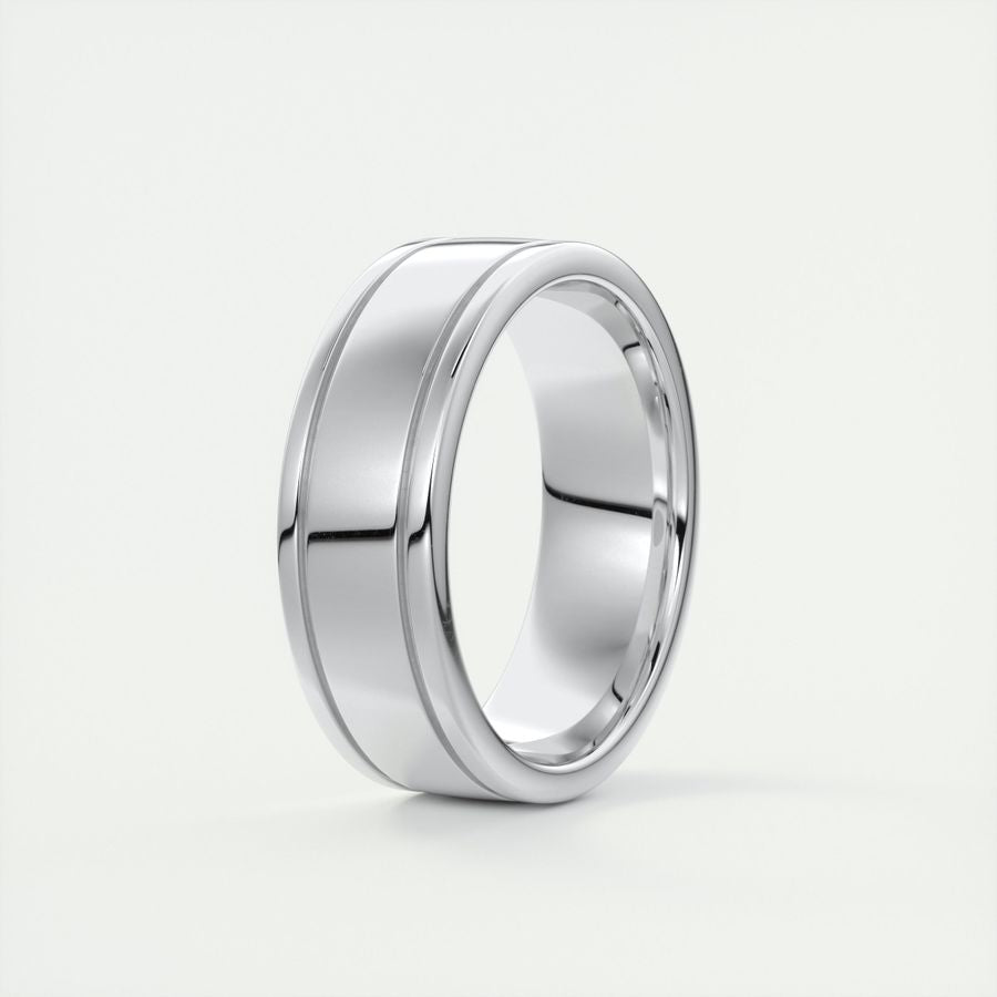 High-Polish Finish Classic Men's Band - farrellouise