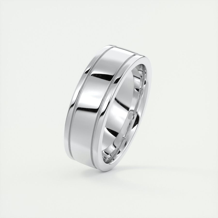 High-Polish Finish Classic Men's Band - farrellouise