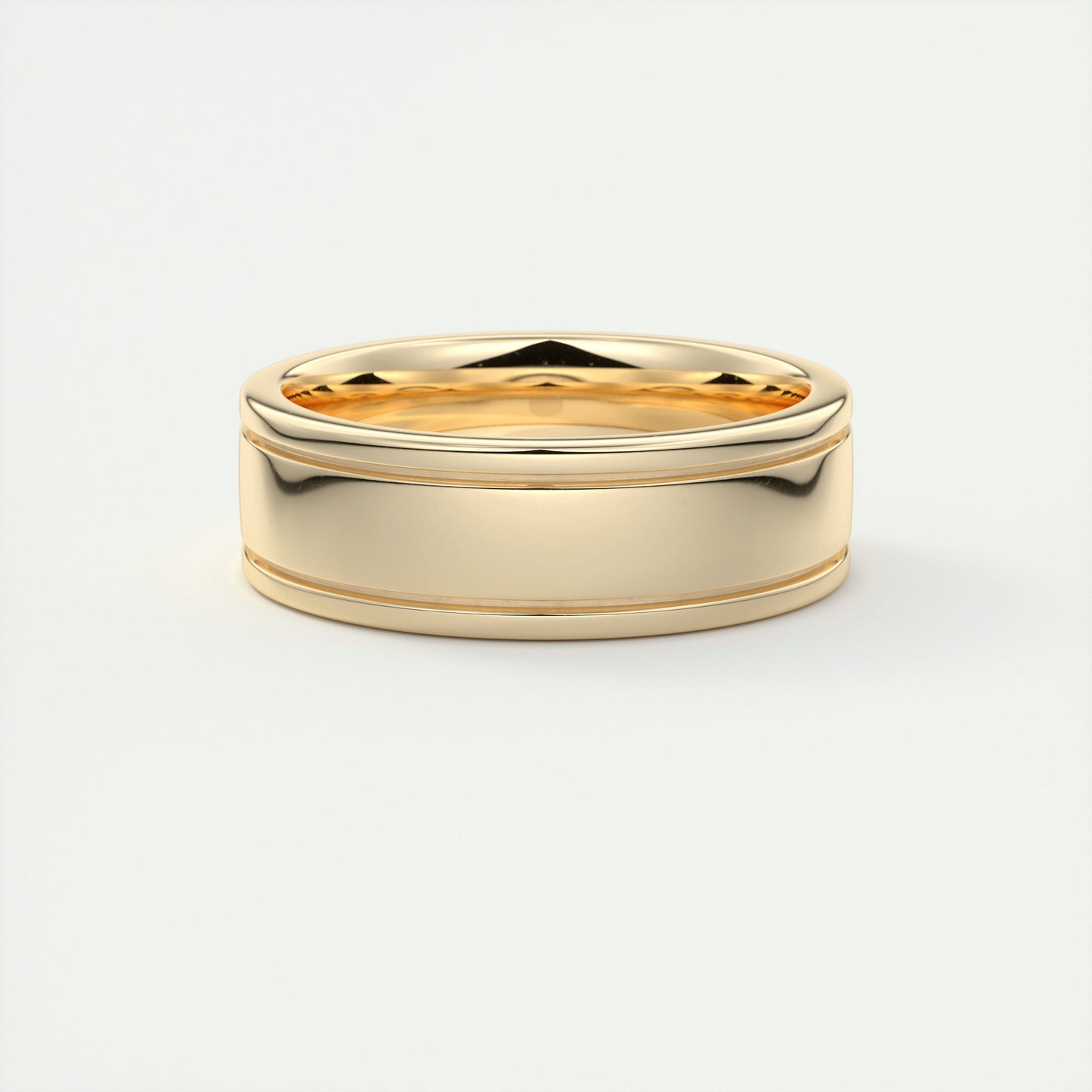 High-Polish Finish Classic Men's Band - farrellouise