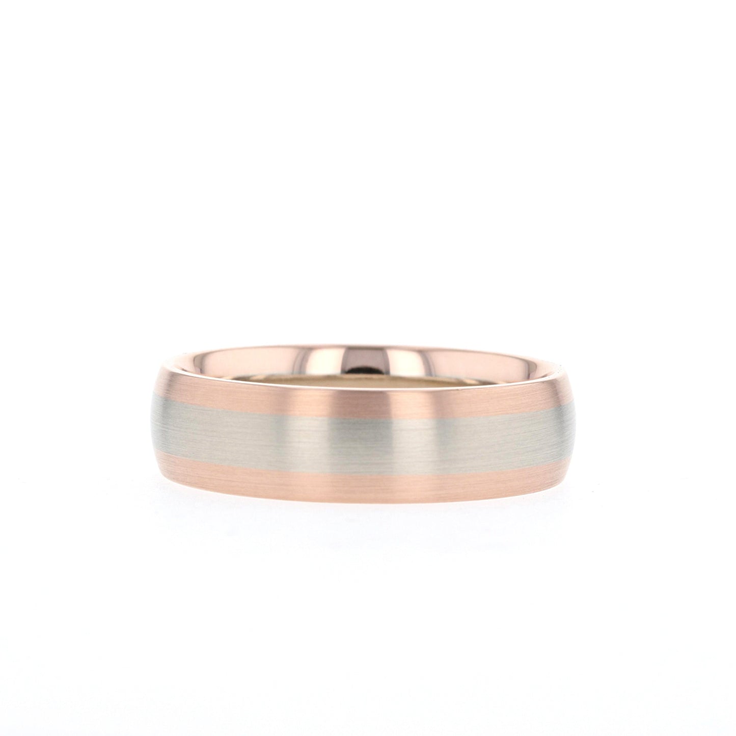 Classic Satin-Finish Rose Gold Men's Band - farrellouise