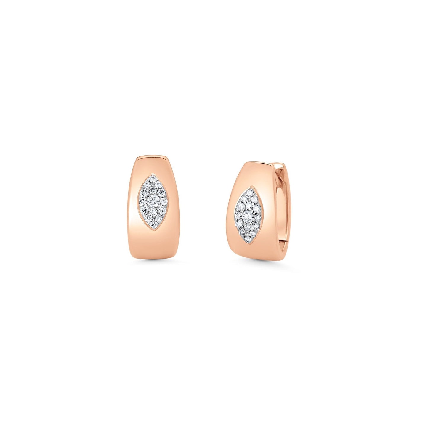 0.16 TCW Round Moissanite Diamond Huggie Earrings - farrellouise