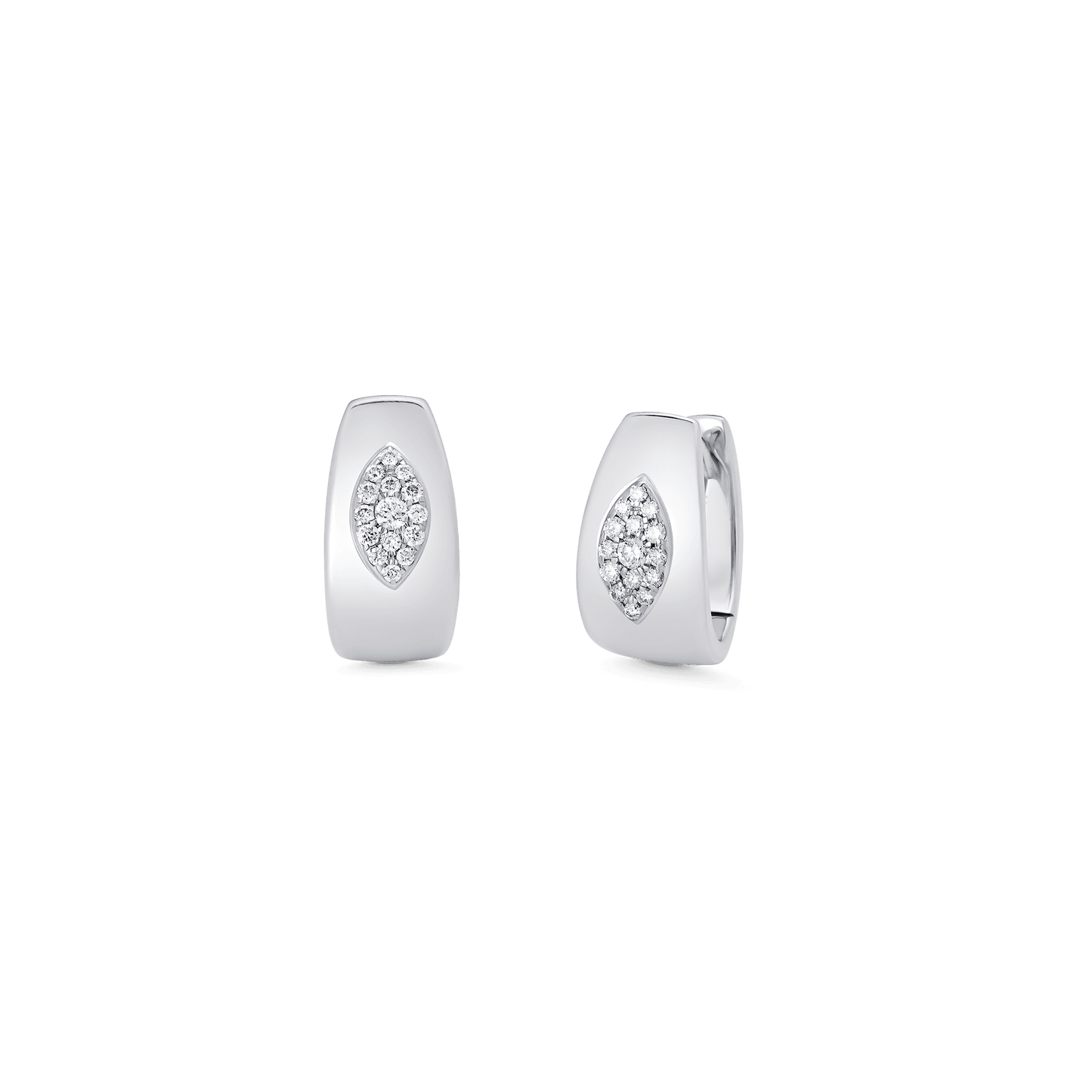 0.16 TCW Round Moissanite Diamond Huggie Earrings - farrellouise