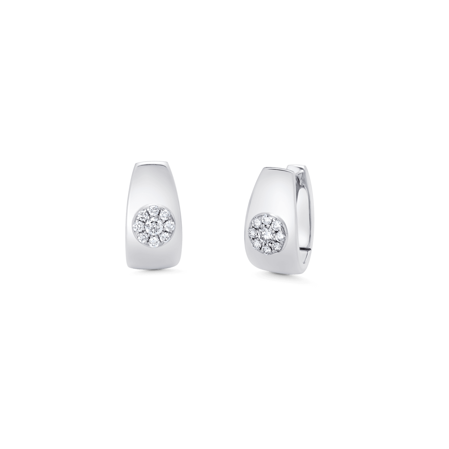 0.23 TCW Round Moissanite Diamond Huggie Earrings - farrellouise