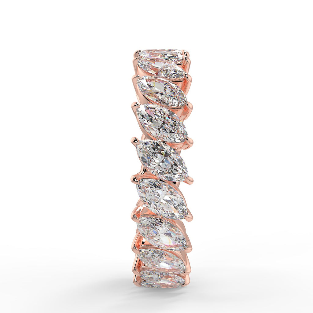 3.15 TCW Marquise Moissanite Full Eternity Wedding Band - farrellouise