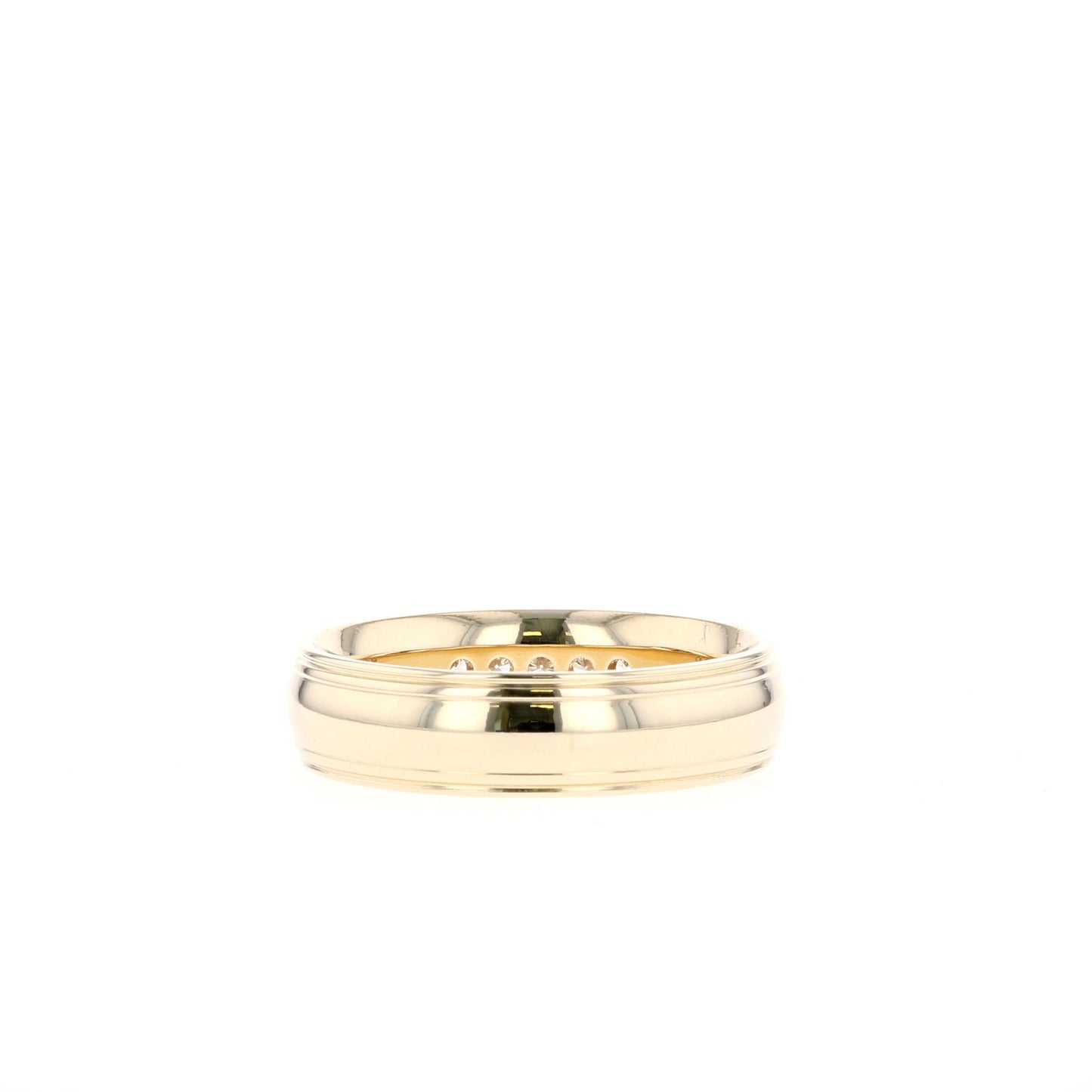 Stone Setting High Polish Finish Men's Band - farrellouise
