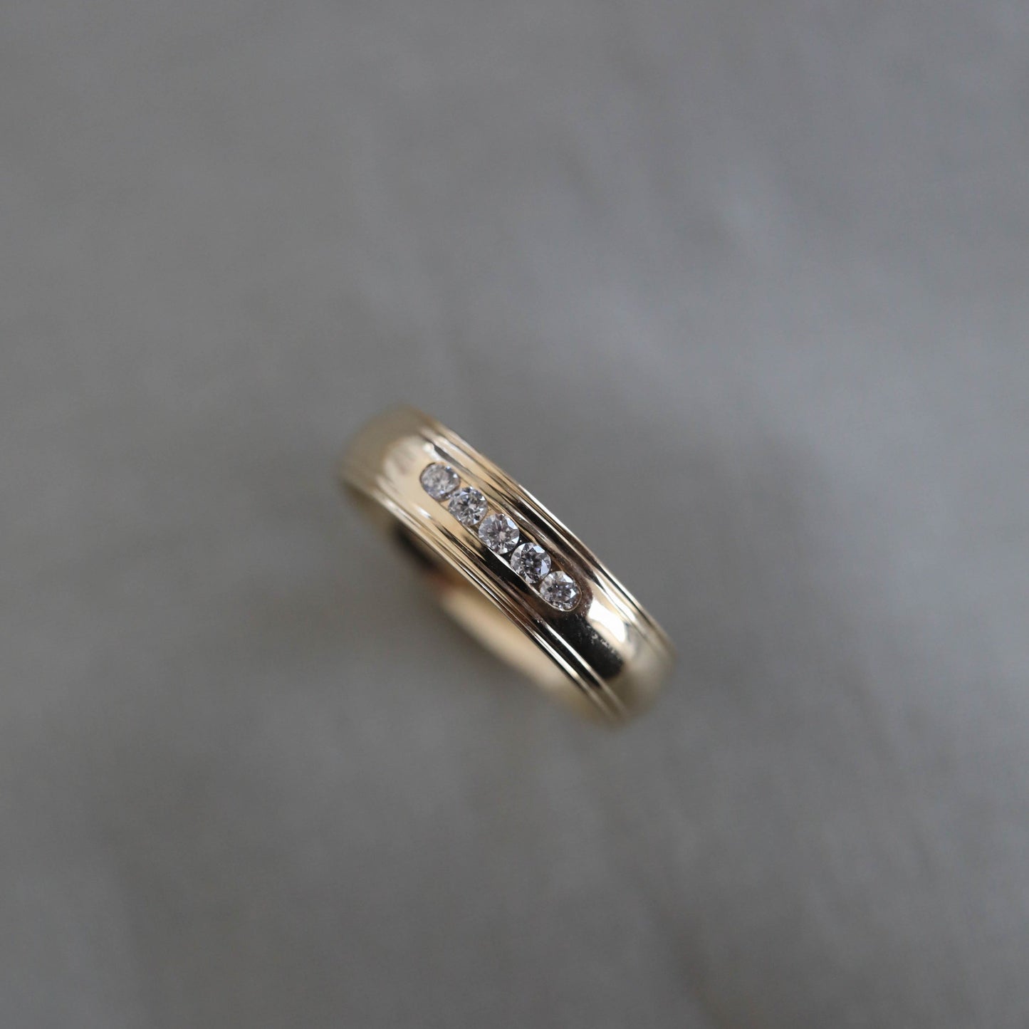 Stone Setting High Polish Finish Men's Band - farrellouise