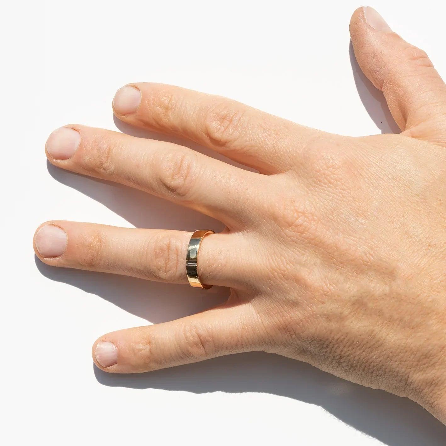 Classic Needle Baguette Wedding Band For Men - farrellouise