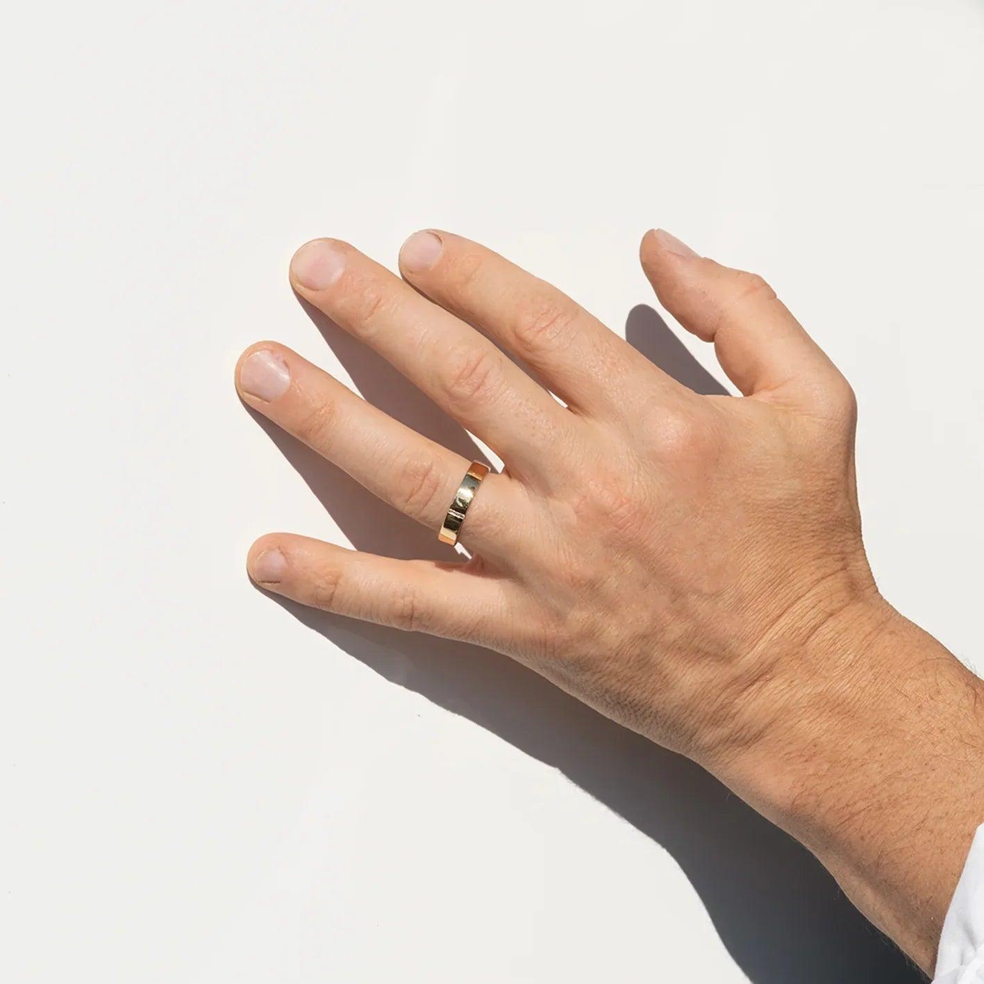 Classic Needle Baguette Wedding Band For Men - farrellouise