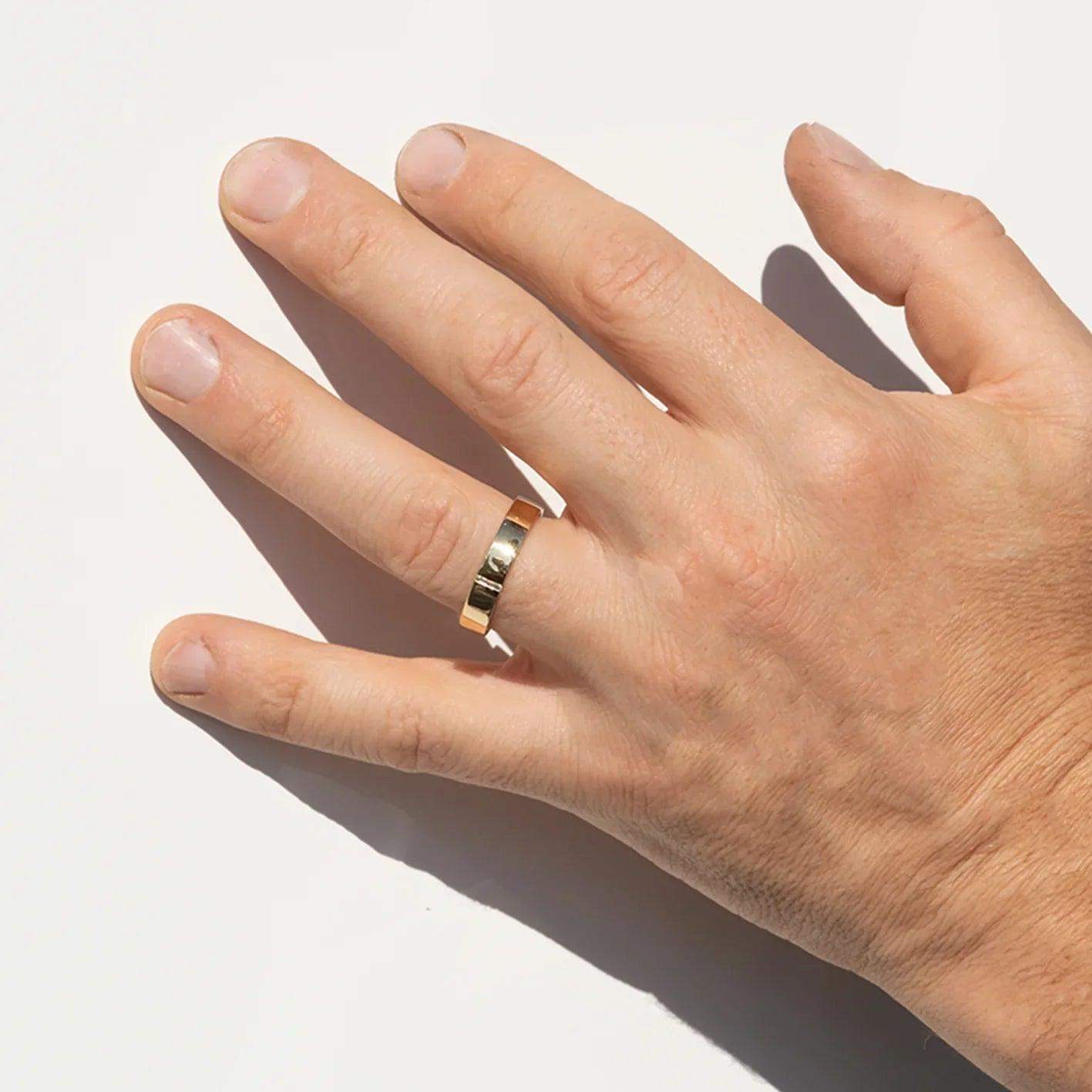 Classic Needle Baguette Wedding Band For Men - farrellouise