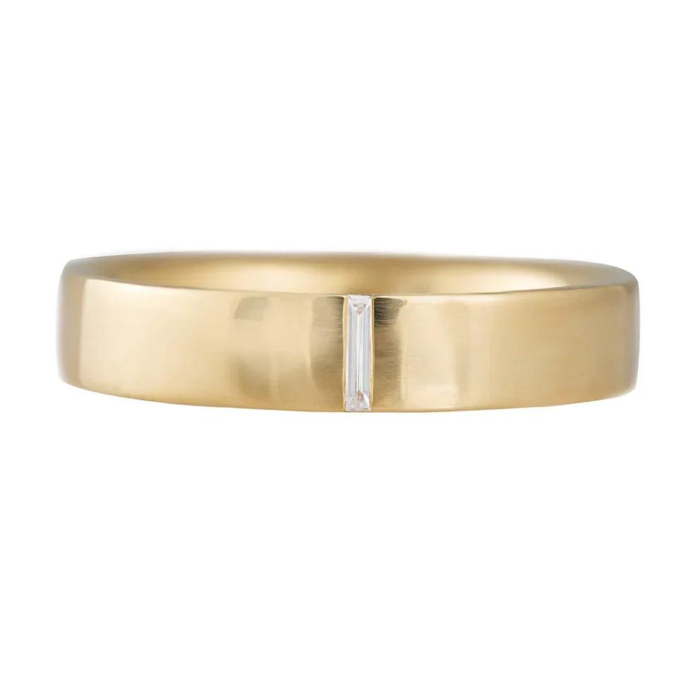 Classic Needle Baguette Wedding Band For Men - farrellouise