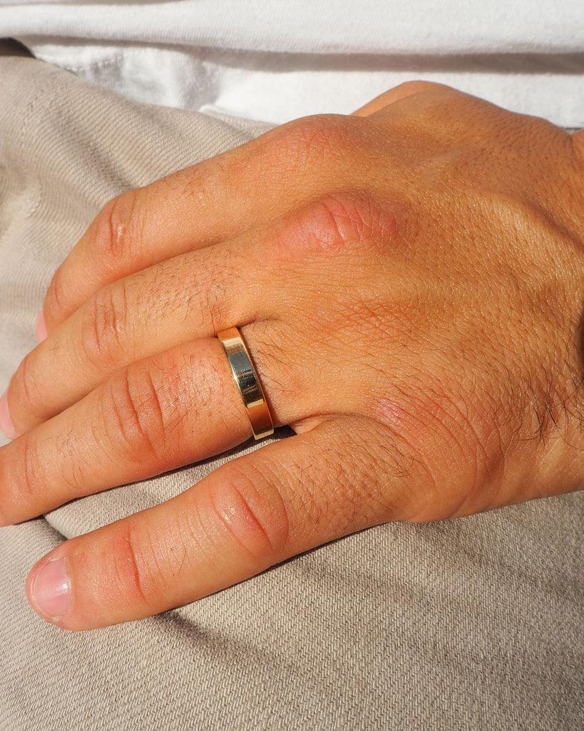 Classic Polished Wedding Band For Men - farrellouise