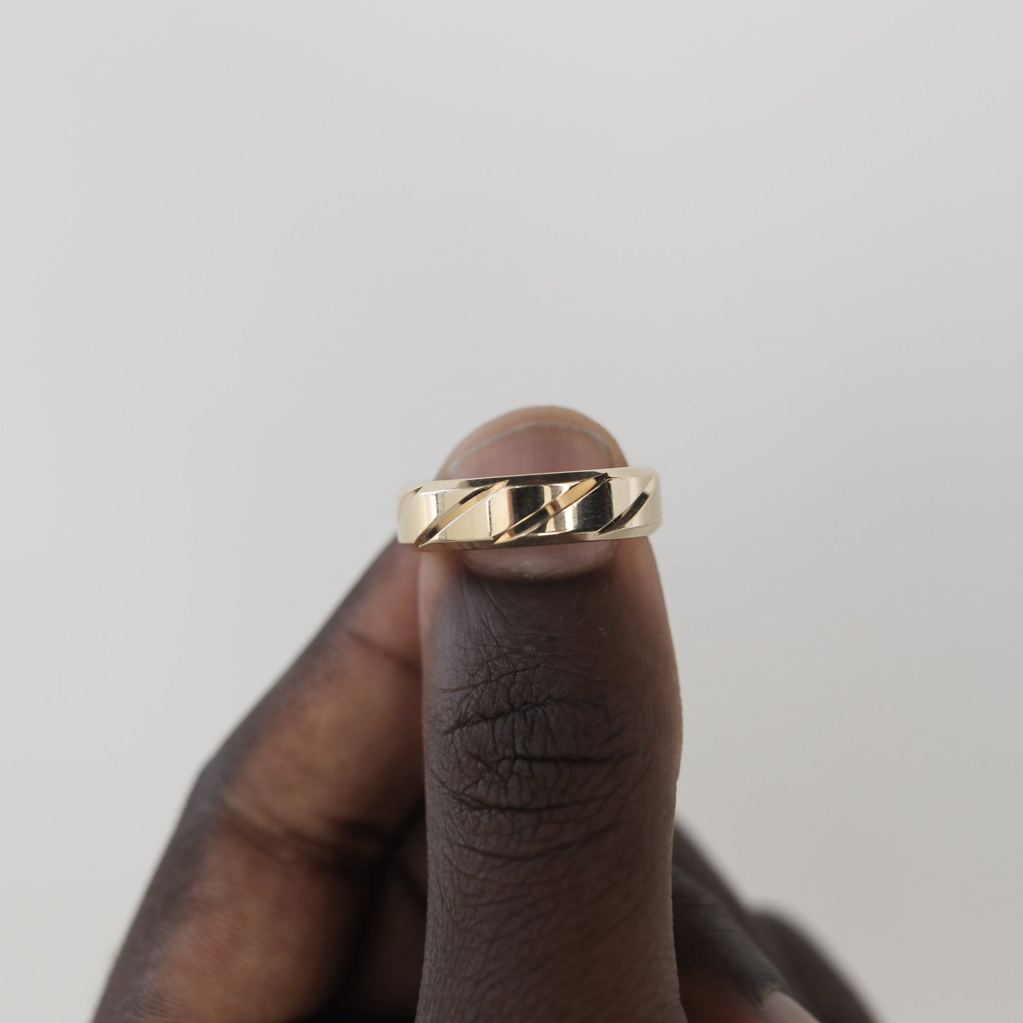 High-Polish Finish Regular Men's Band - farrellouise