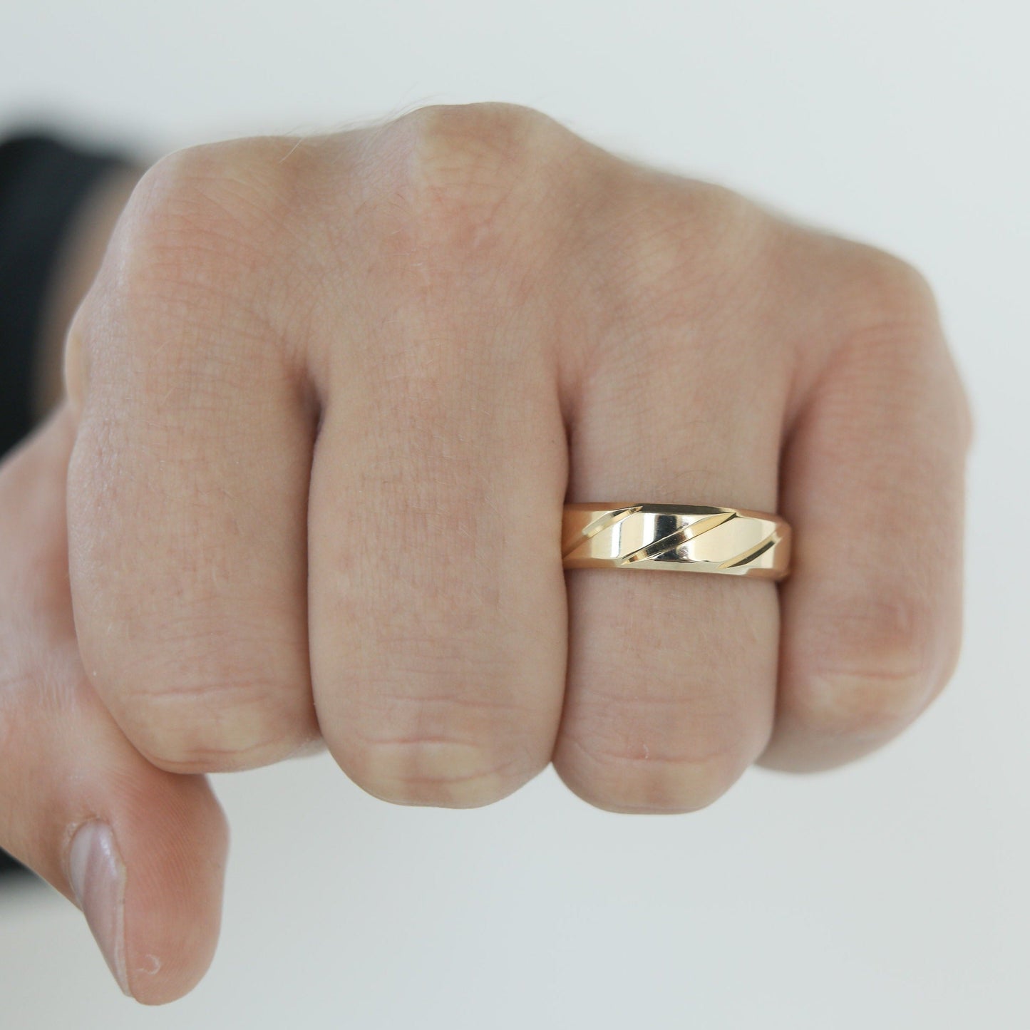 High-Polish Finish Regular Men's Band - farrellouise