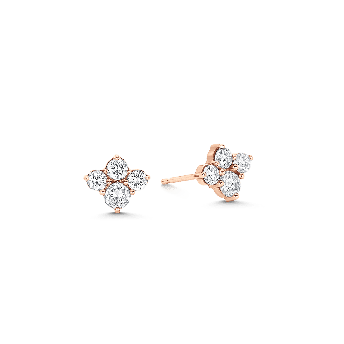 1.03 TCW Round Moissanite Diamond Cluster Stud Earrings - farrellouise