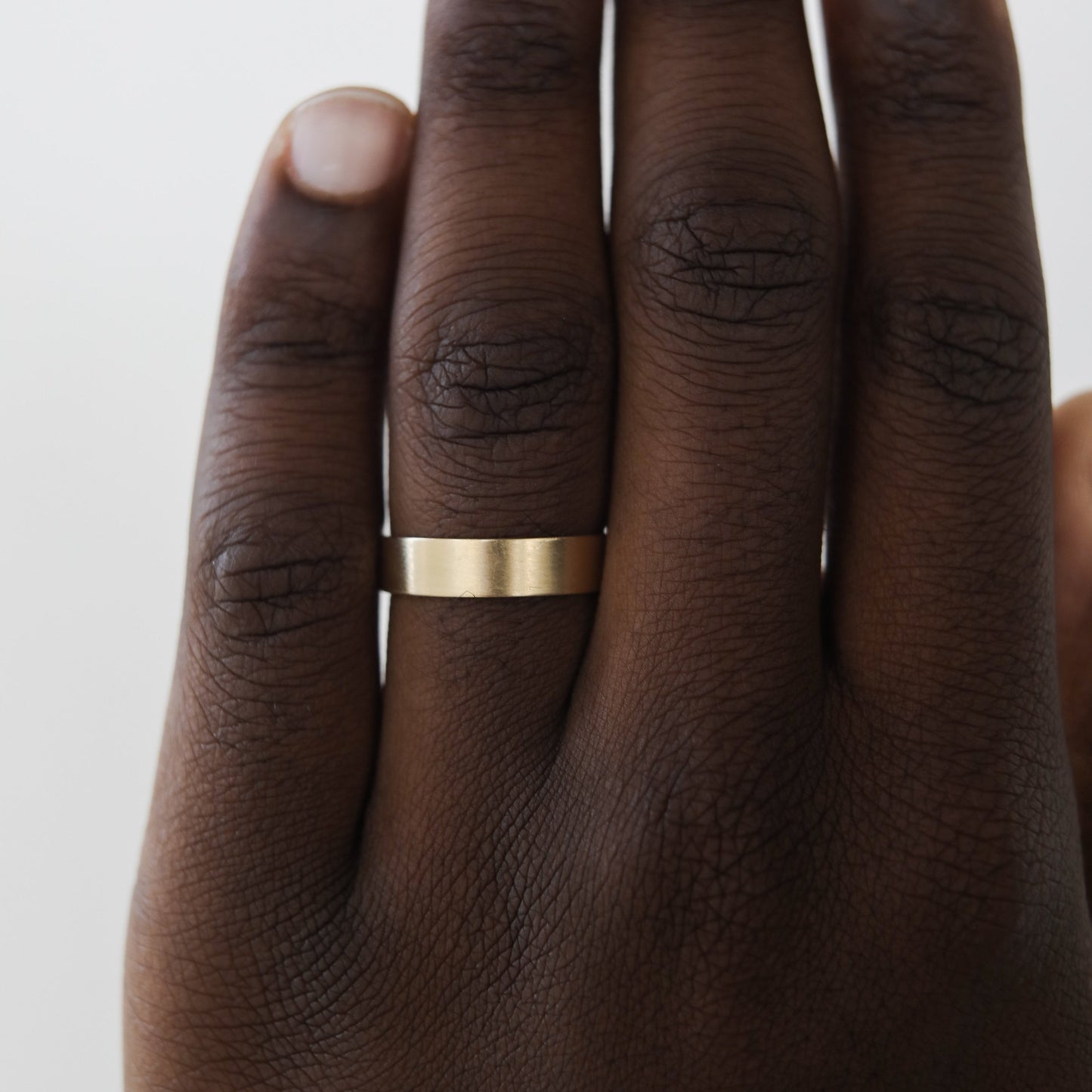 Satin-Finish Classic Yellow Gold Men's Band - farrellouise
