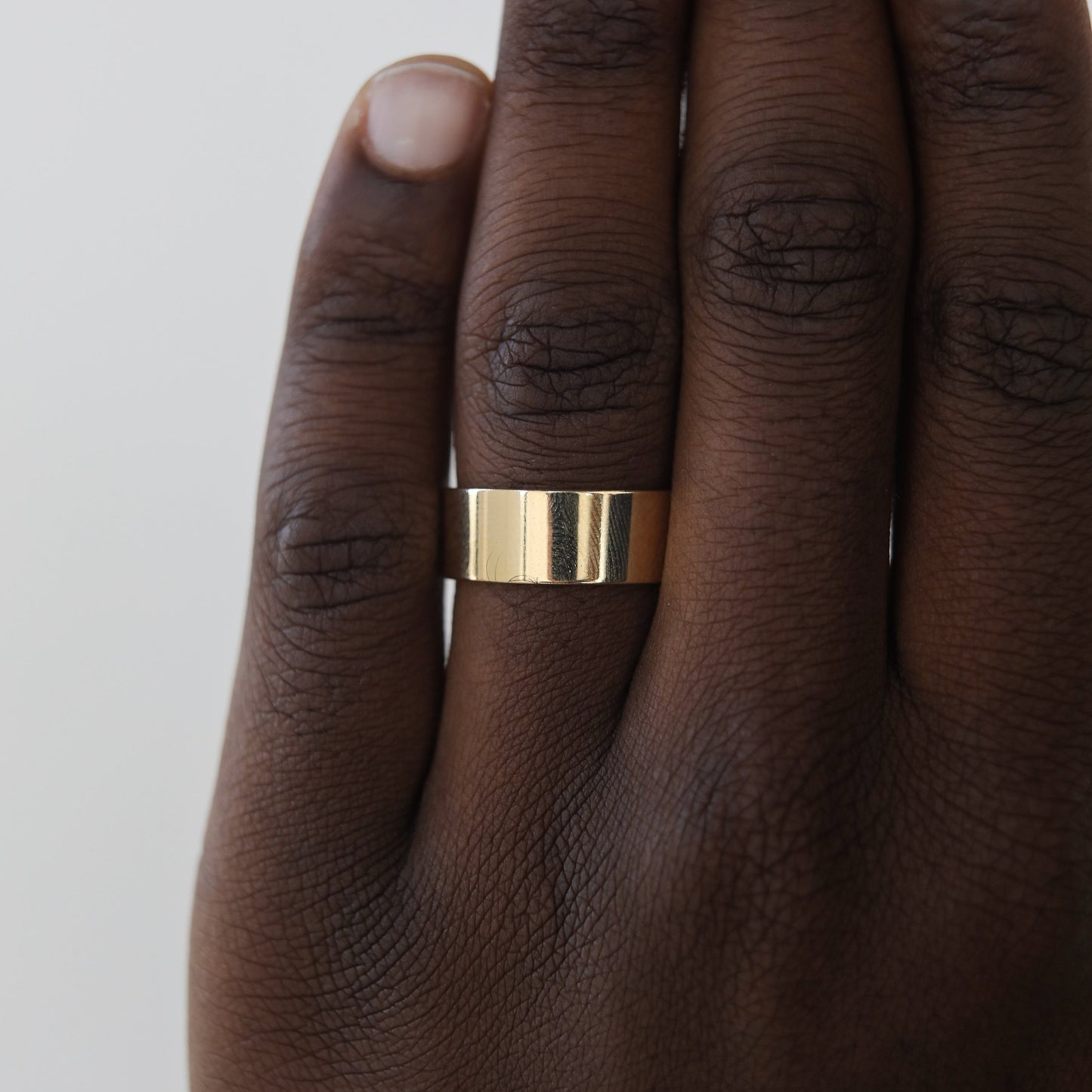 Satin-Finish Classic Yellow Gold Men's Band - farrellouise