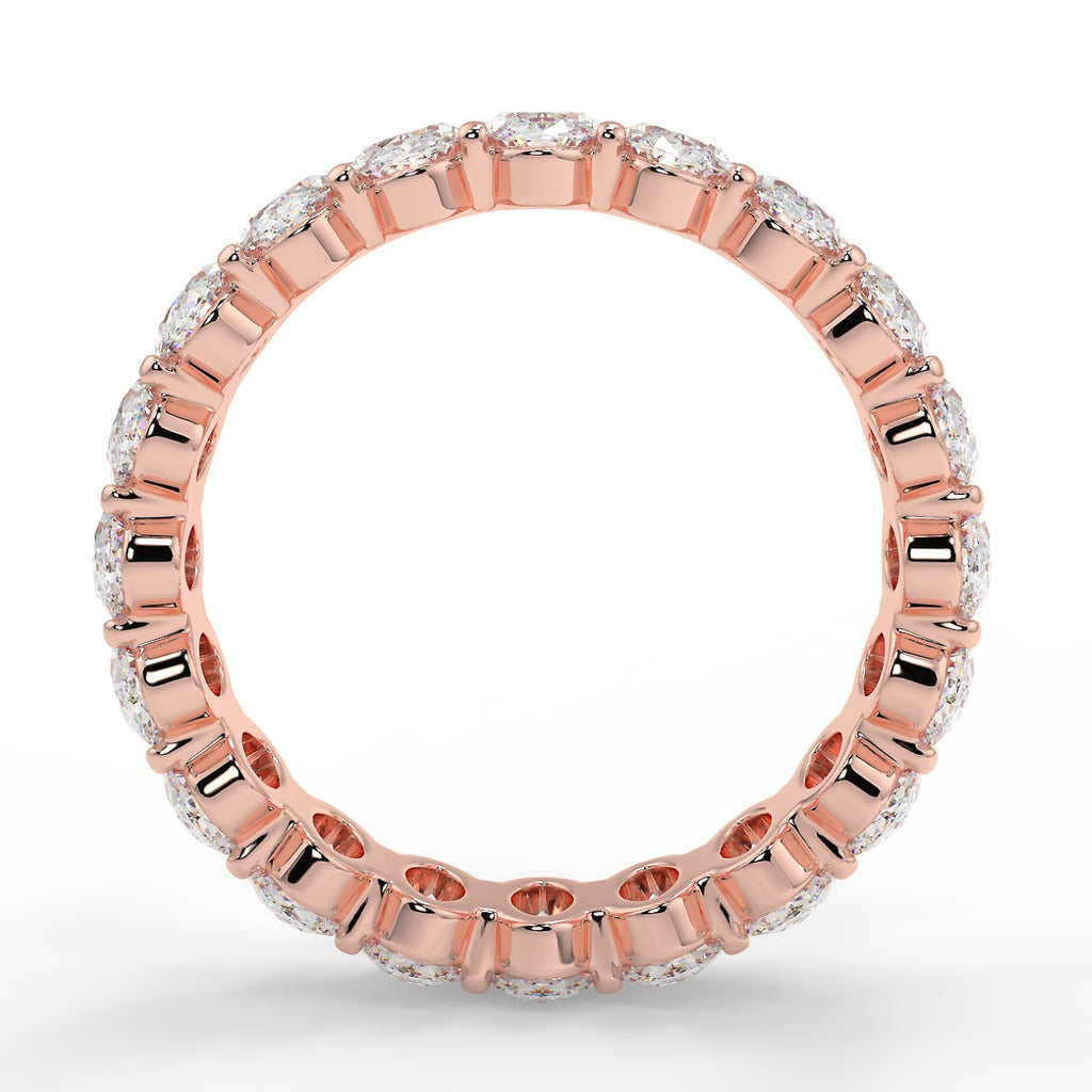 4.60 TCW Oval Moissanite Full Eternity Wedding Band - farrellouise