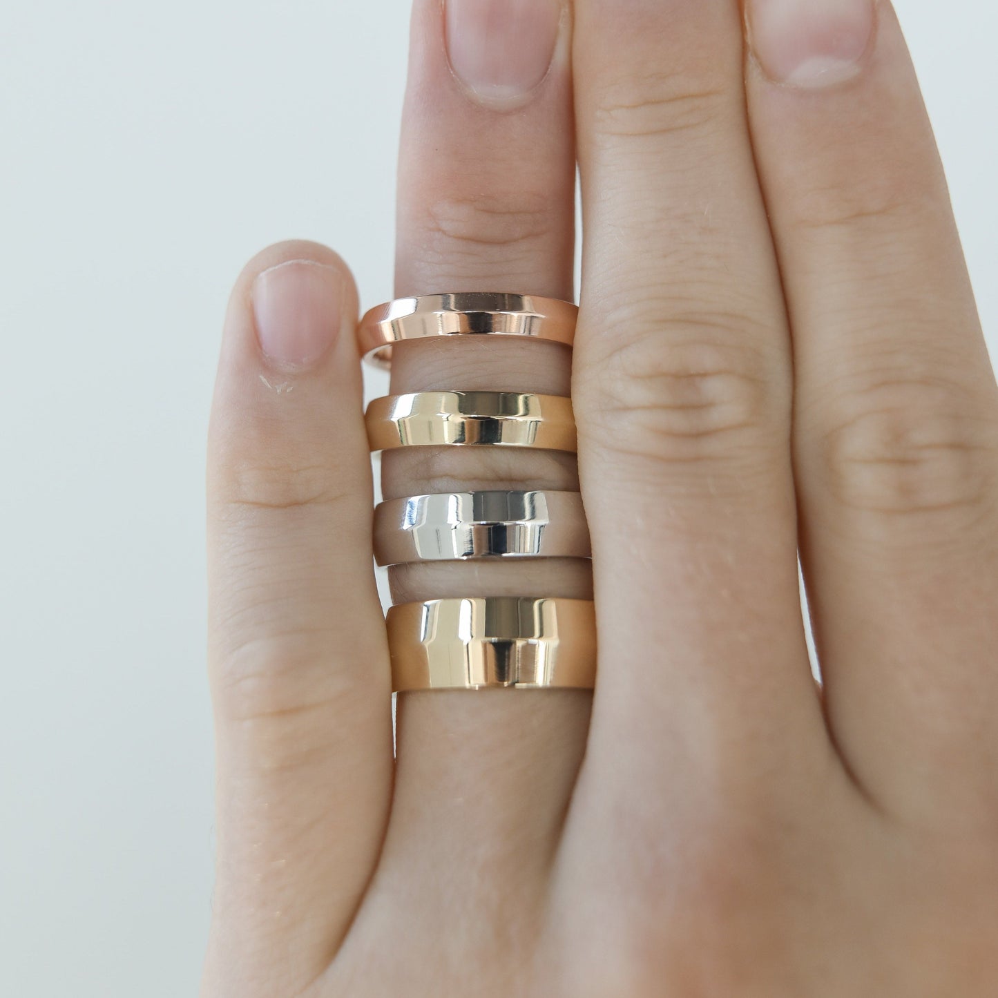 Polished Finish Yellow Gold Regular Men's Wedding Band - farrellouise