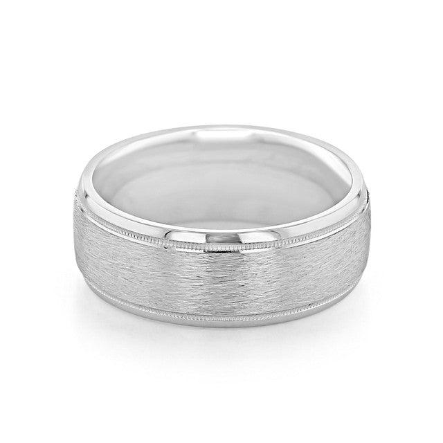 Milgrain Classic Wedding Band For Men - farrellouise