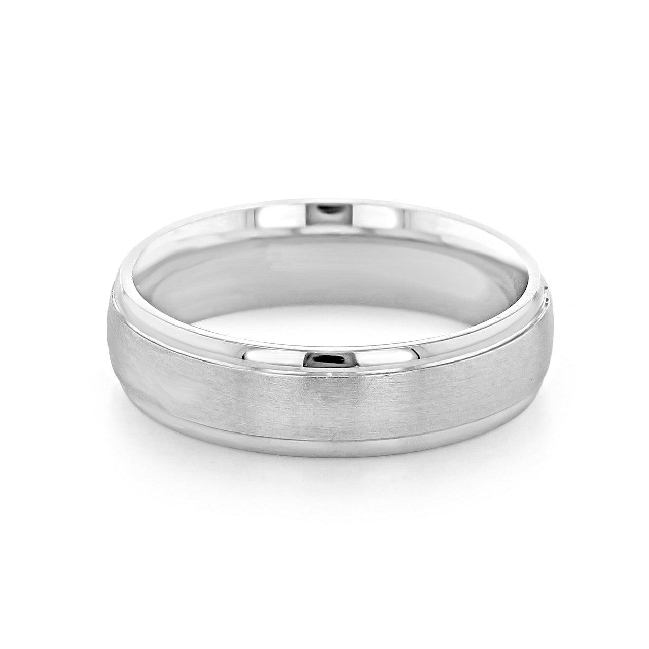 Brushed Polish Classic Men's Wedding Band