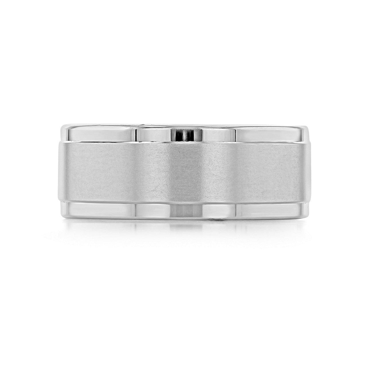 Brushed Finish Classic Wedding Band for Men - farrellouise