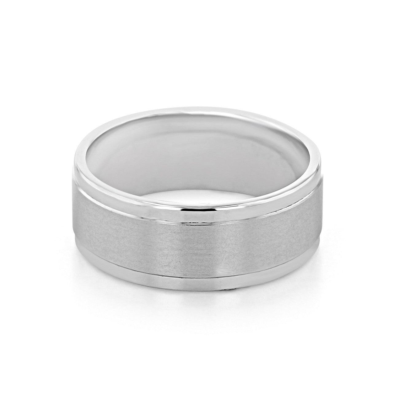 Brushed Finish Classic Wedding Band for Men - farrellouise