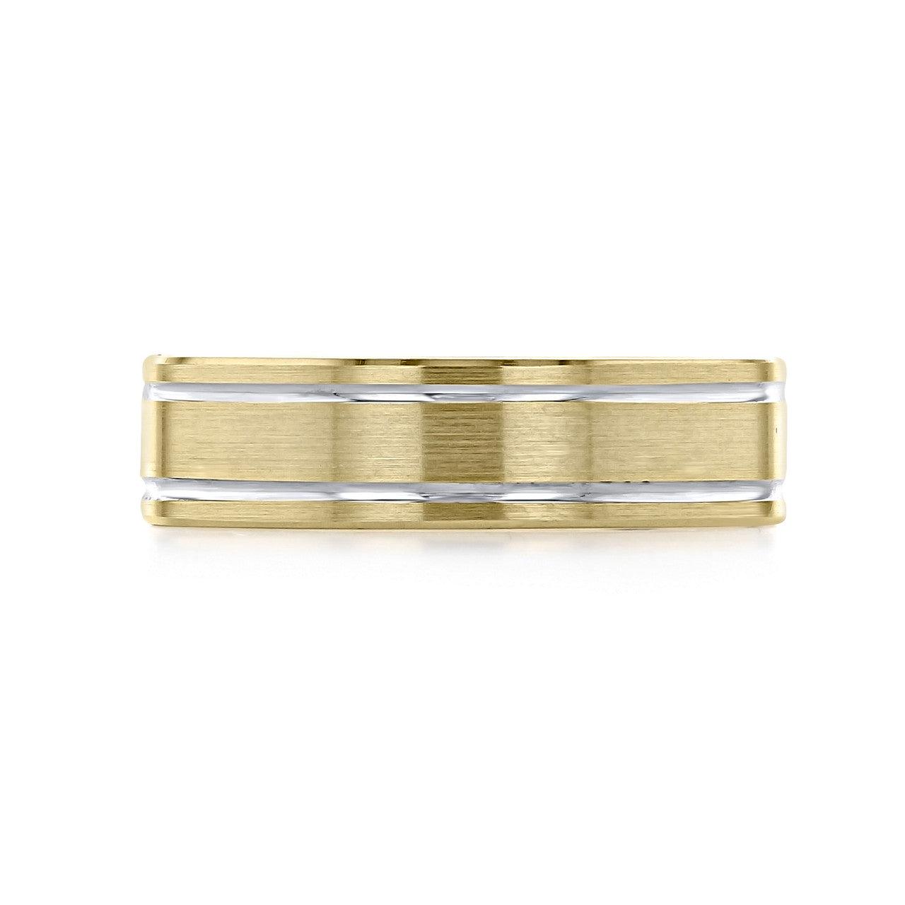 Classic Men's Wedding Band With Brushed Finish Metal - farrellouise
