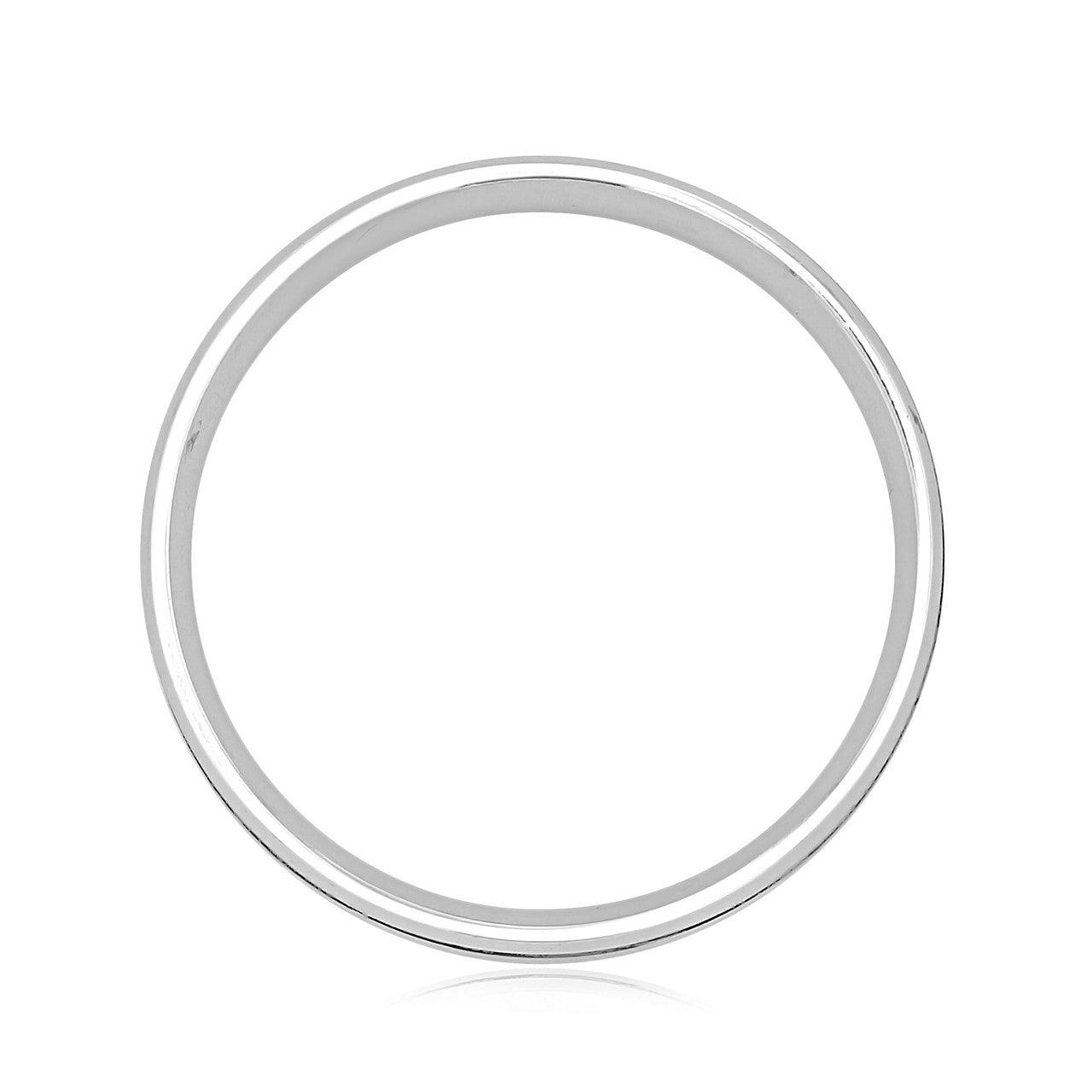 Milgrain Brushed Polish Men's Wedding Band - farrellouise