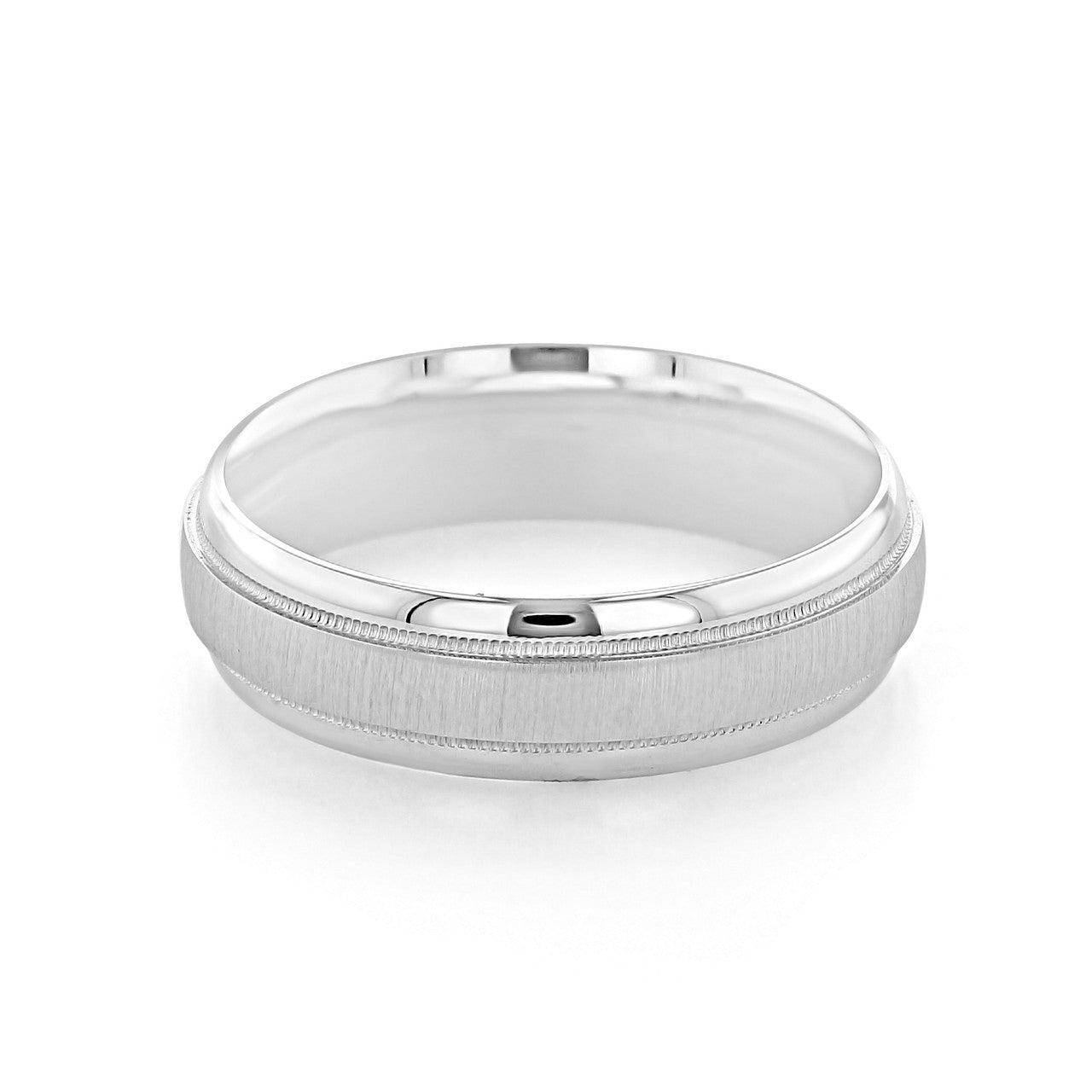 Sandpaper Finish Classic Men's Wedding Band - farrellouise