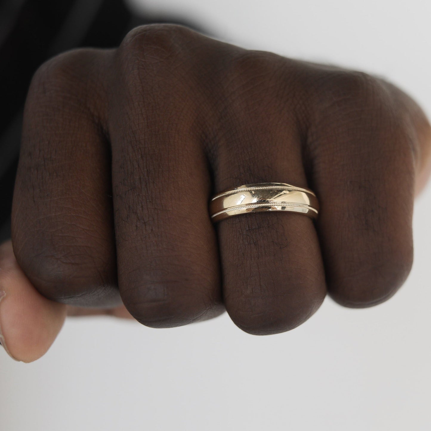 Classic Polished Finish Yellow Gold Men's Band - farrellouise