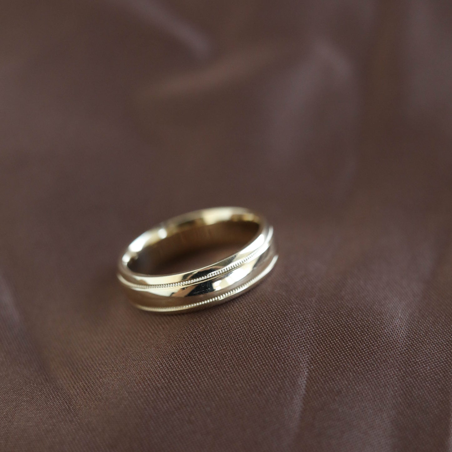 Classic Polished Finish Yellow Gold Men's Band - farrellouise