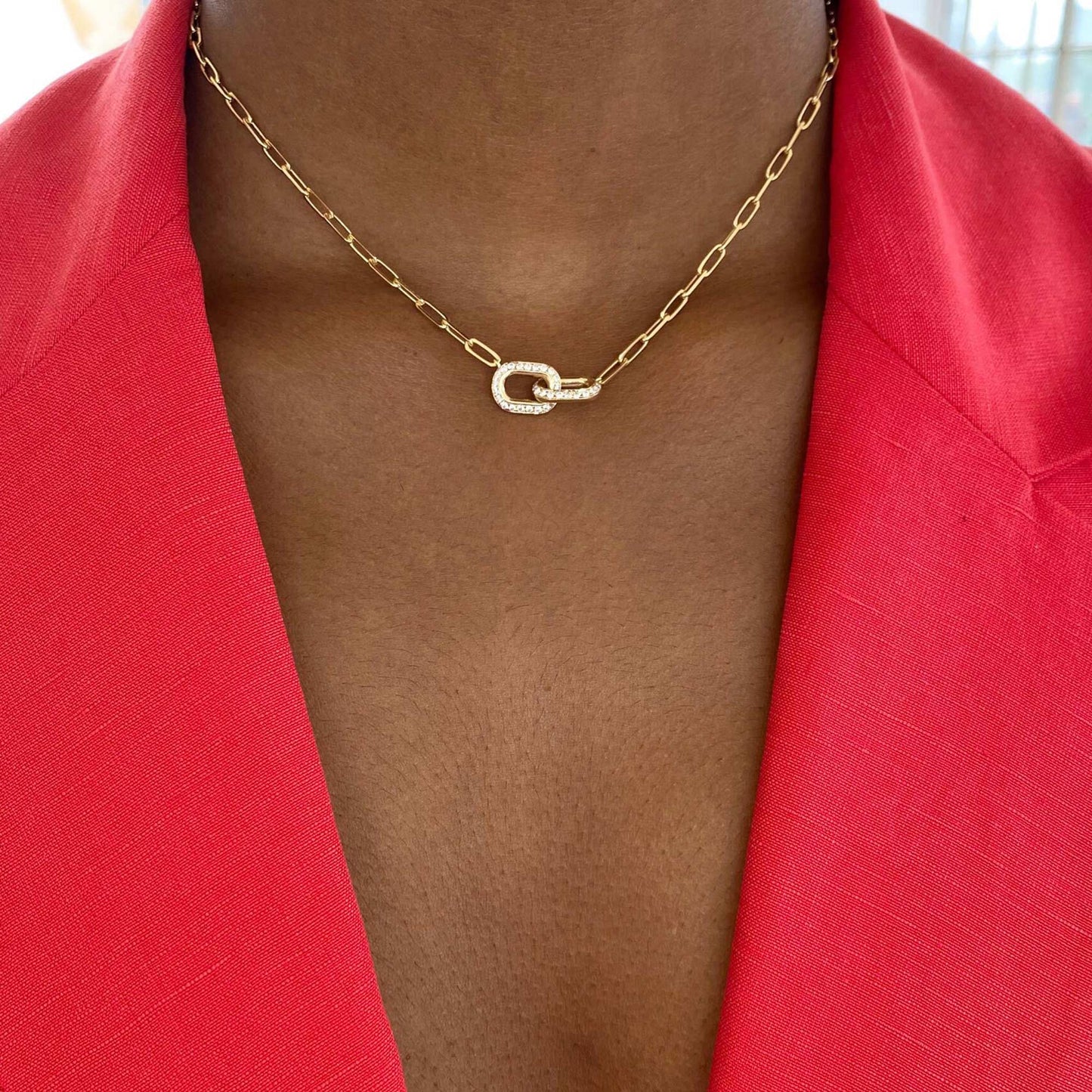 0.63 TCW Round Moissanite Diamond Unity Pendent Necklace - farrellouise