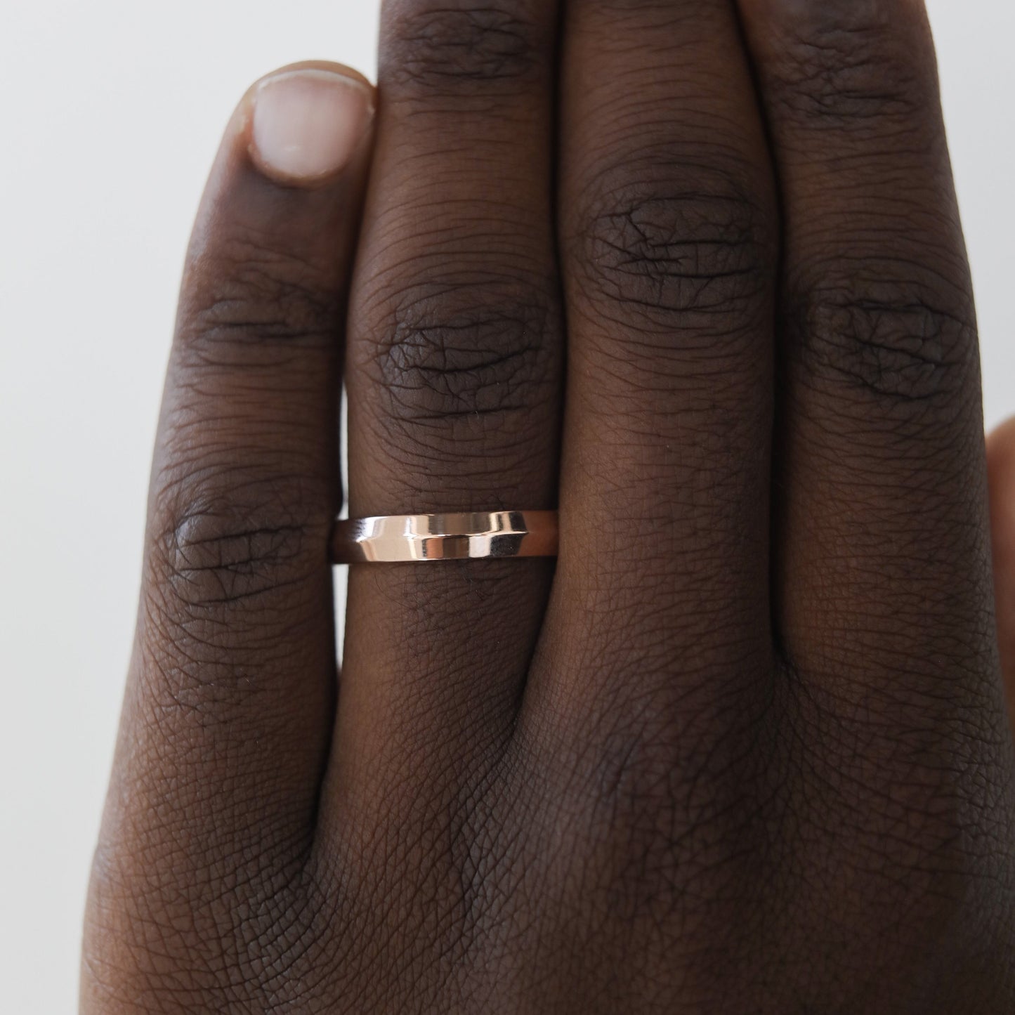 Polished Finish Yellow Gold Regular Men's Wedding Band - farrellouise