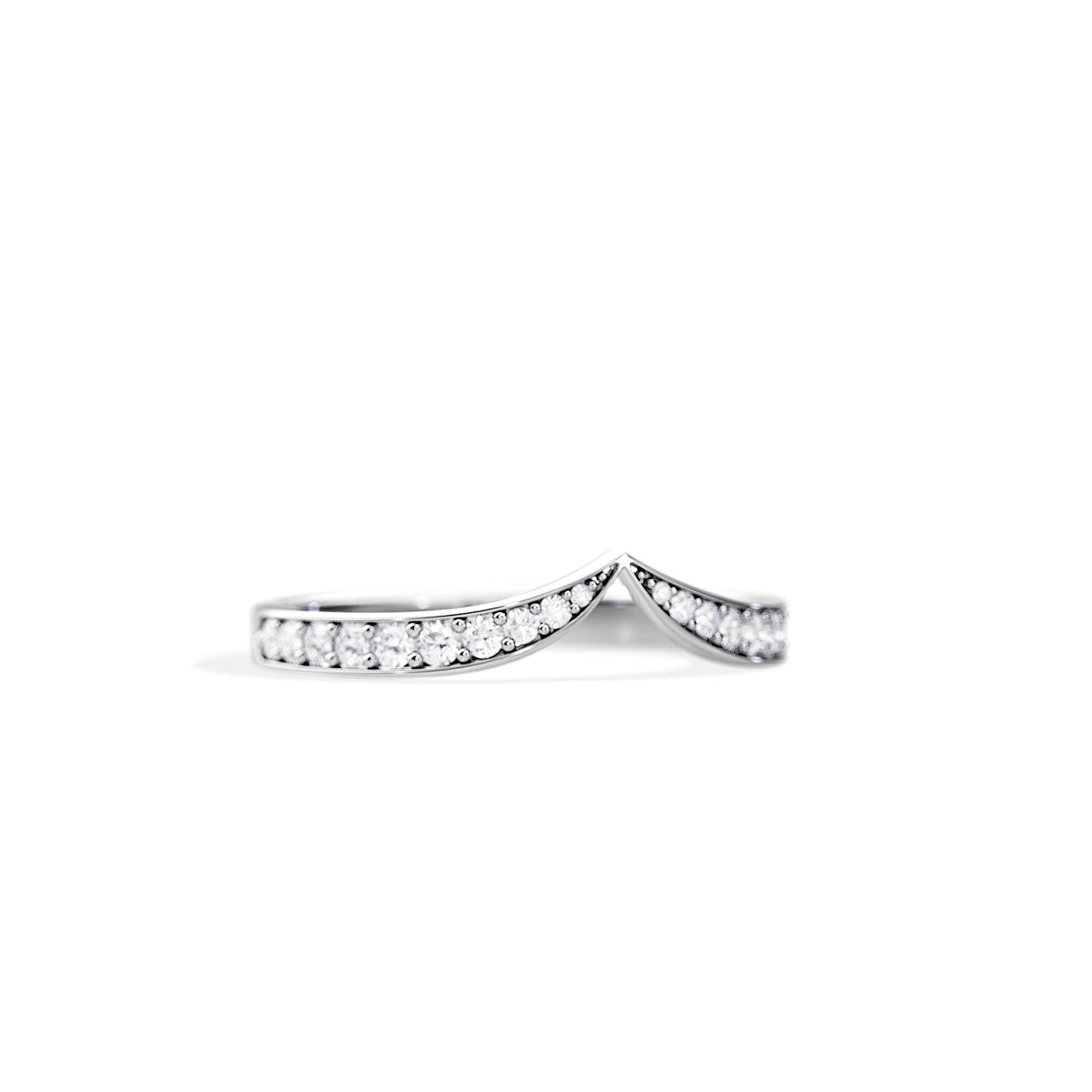 0.30 TCW Round Curved Style Wedding Band