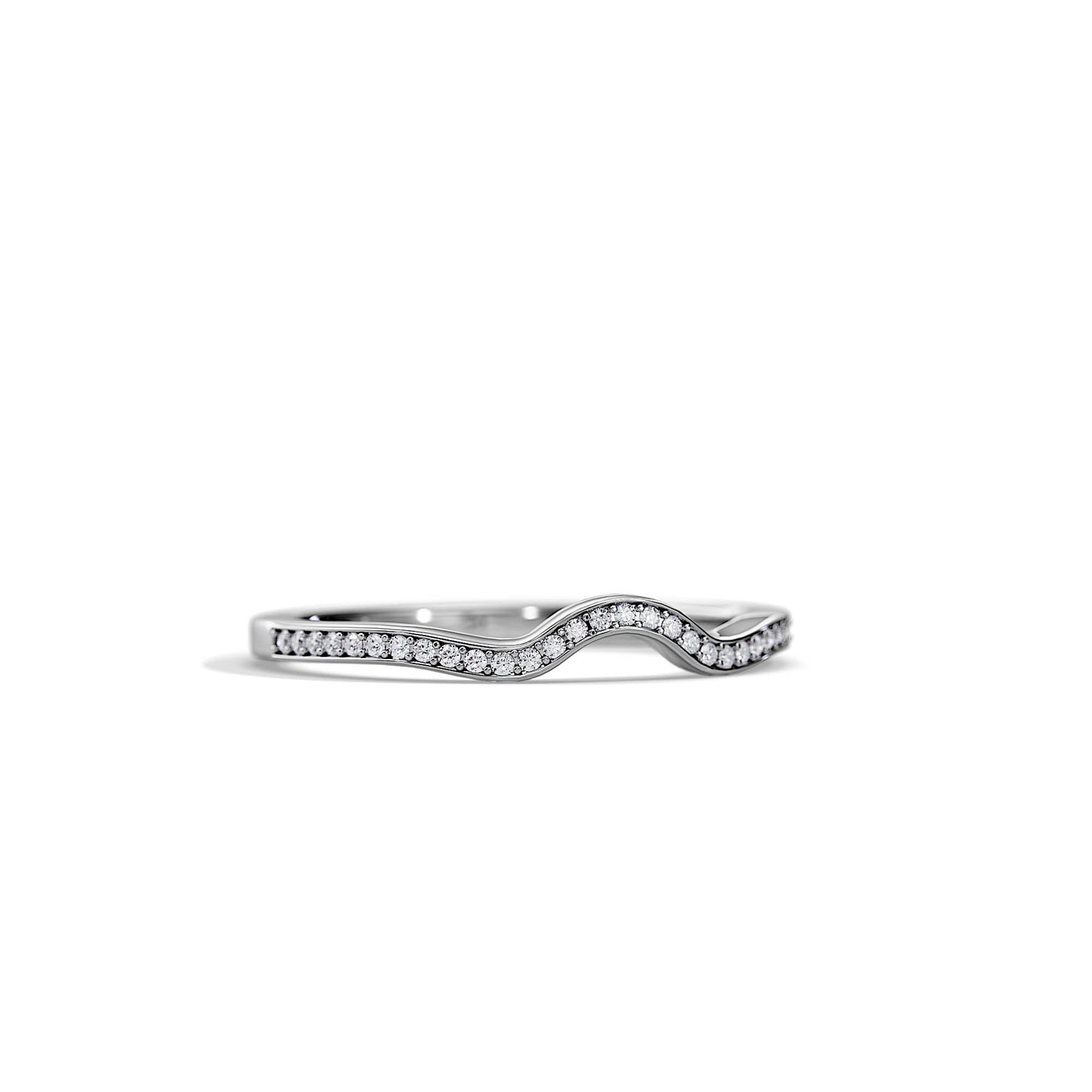 0.10 TCW Round Curved Wedding Band