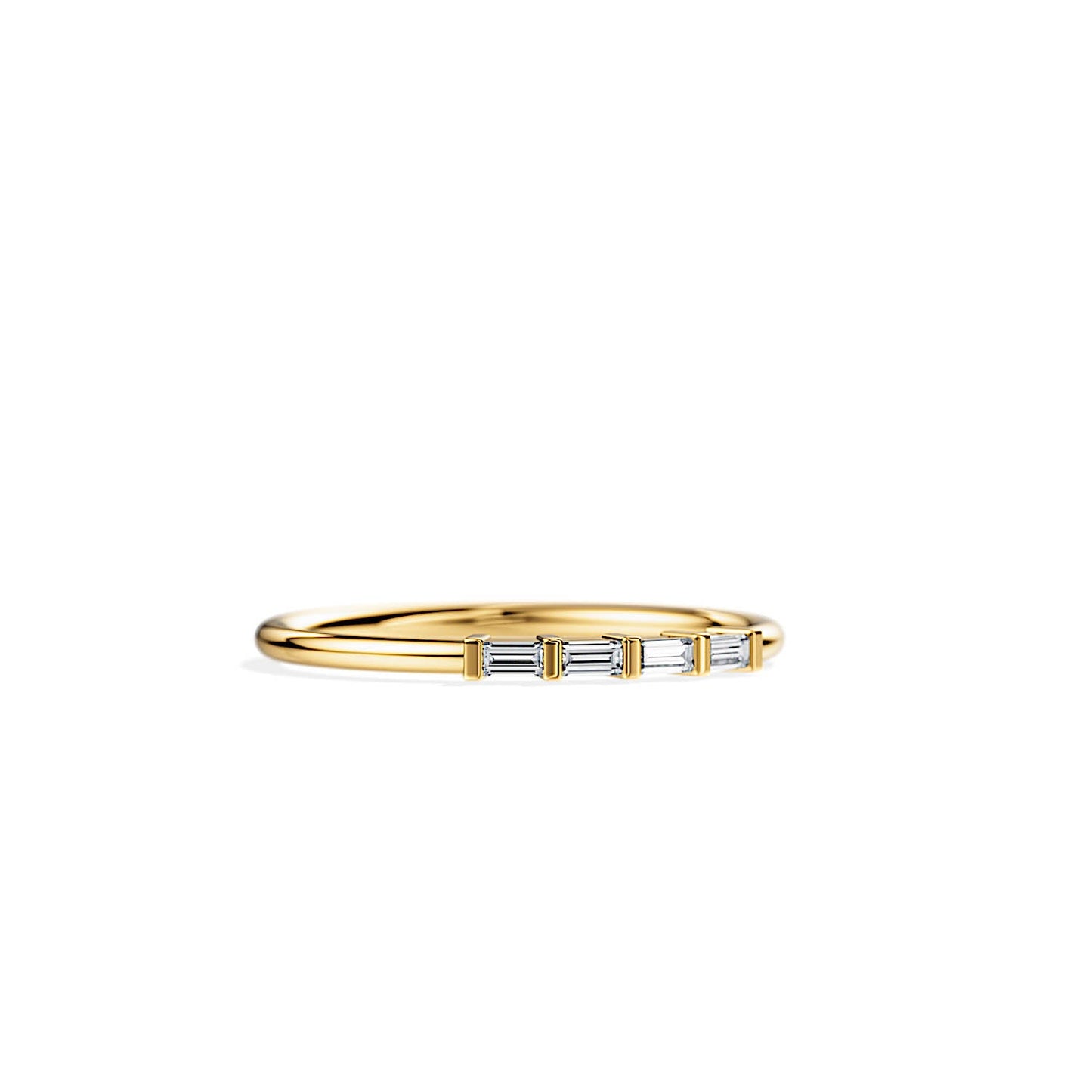 0.19 TCW Baguette Minimalist Style Wedding Band
