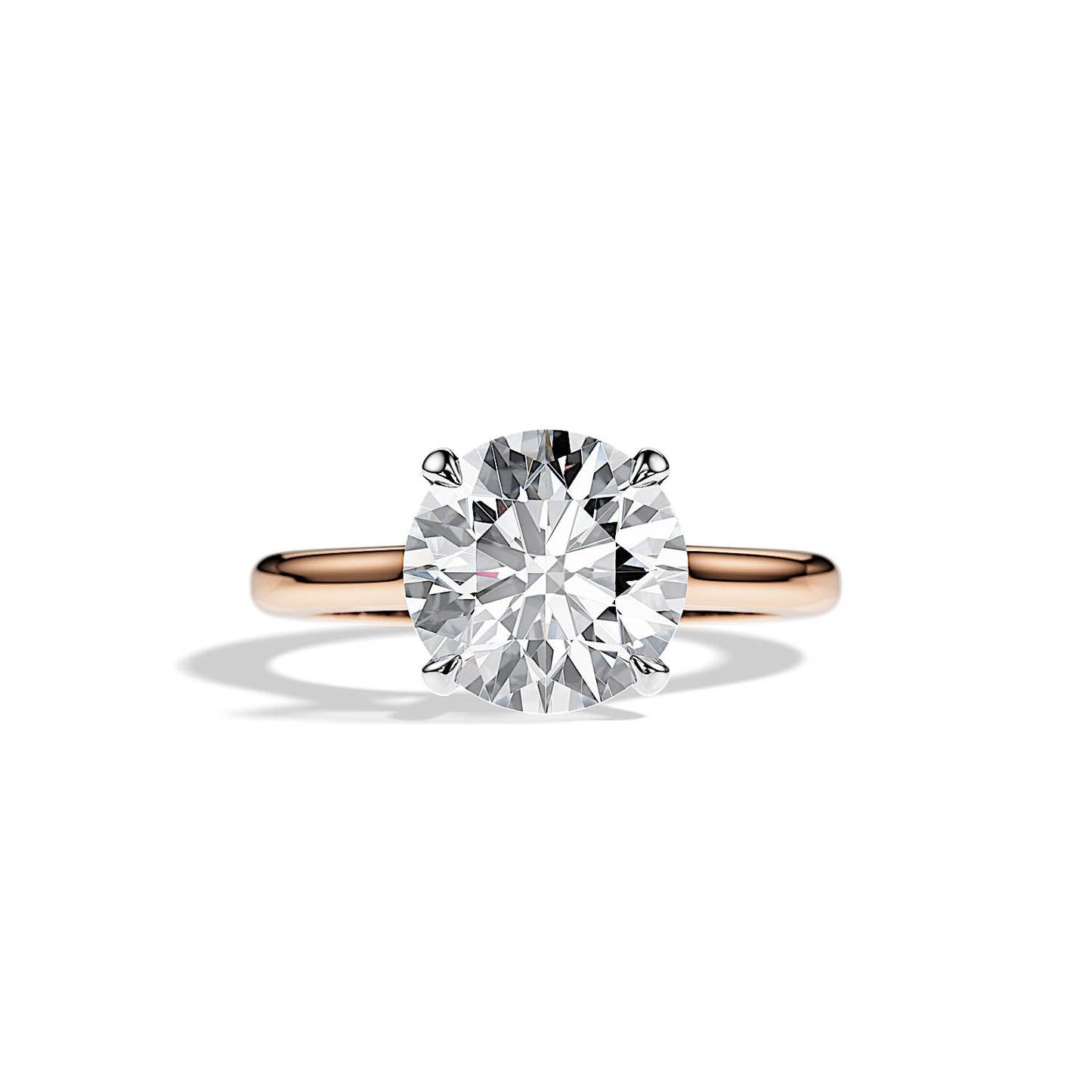 3.6 CT Round Solitaire Moissanite Engagement Ring