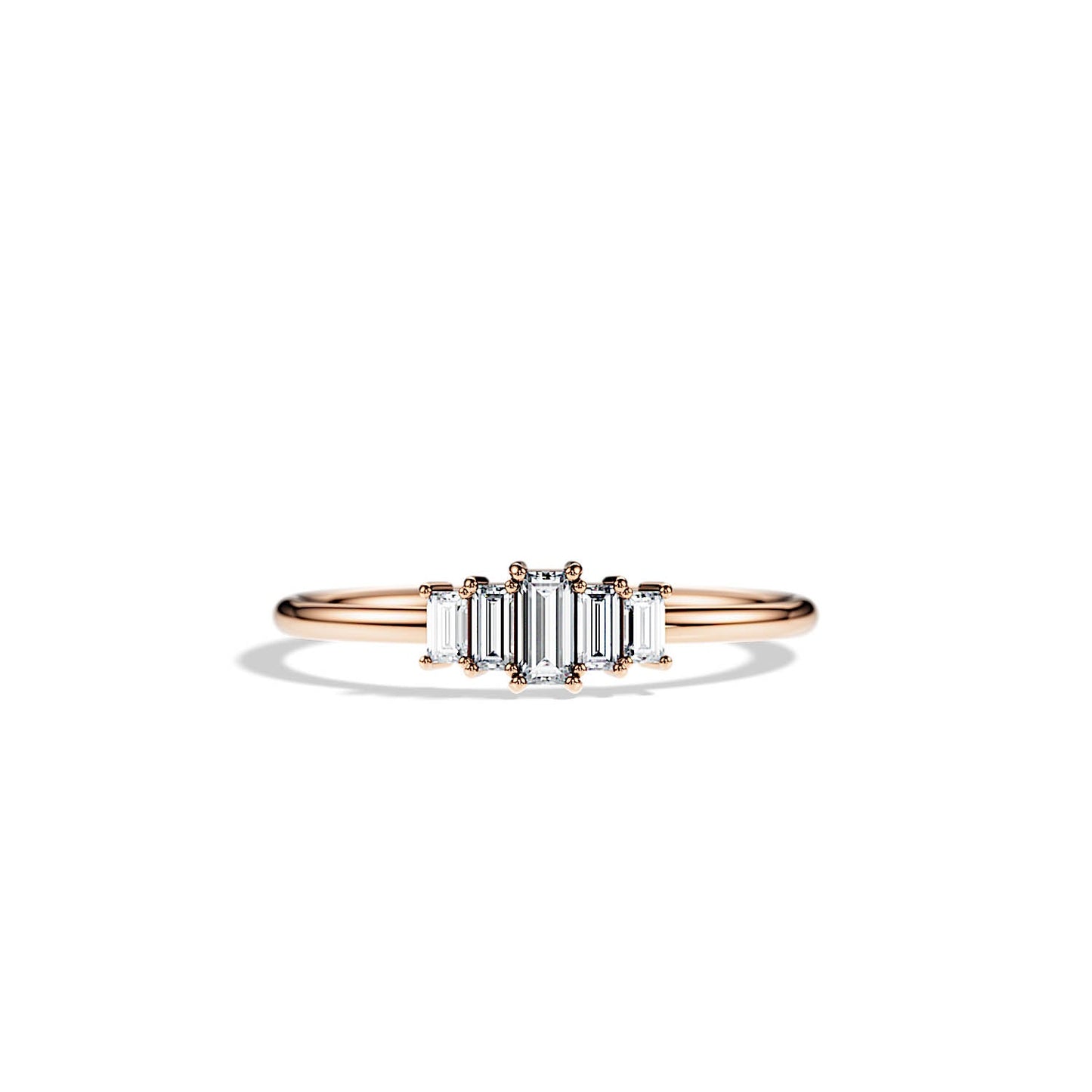 0.30 TCW Baguette Art Deco Moissanite Wedding Band