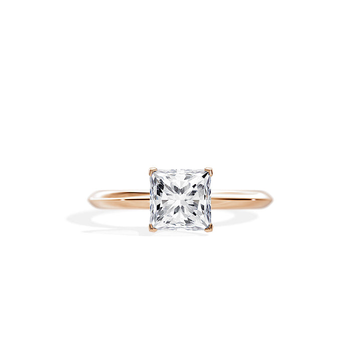 1.50 CT Princess Solitaire Moissanite Engagement Ring