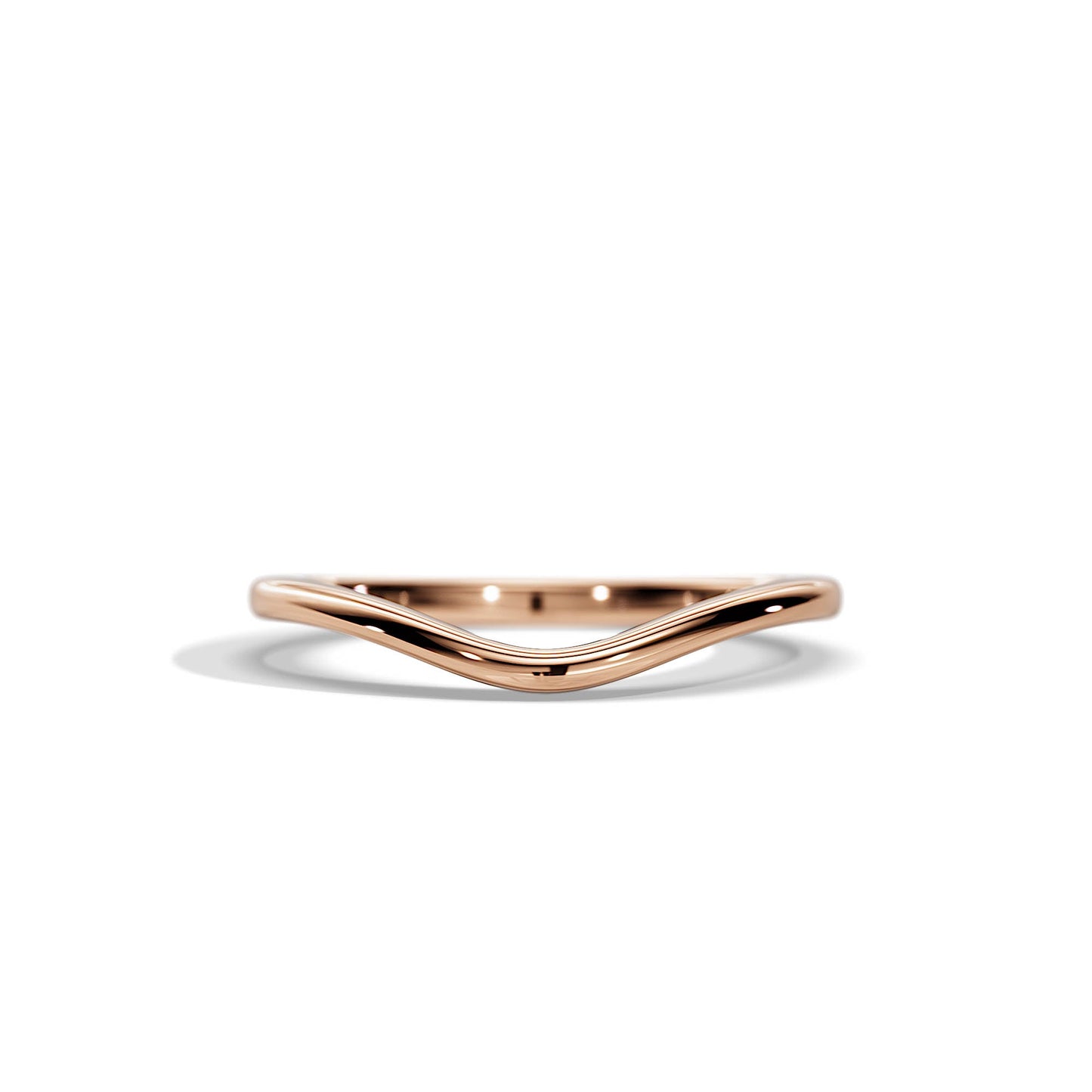 Classic Plain Curved Wedding Band for Women