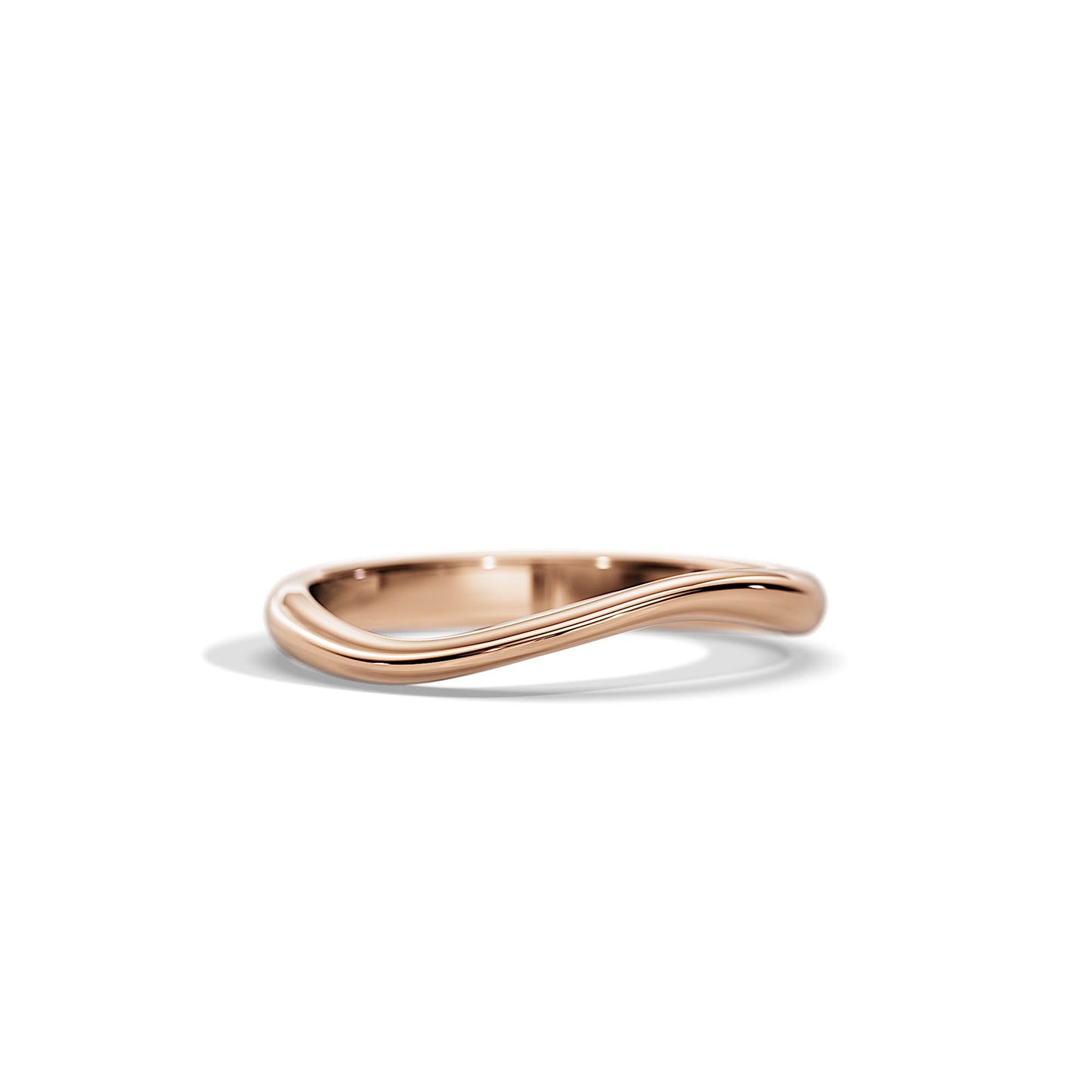 Wave Shape Palin Wedding Band