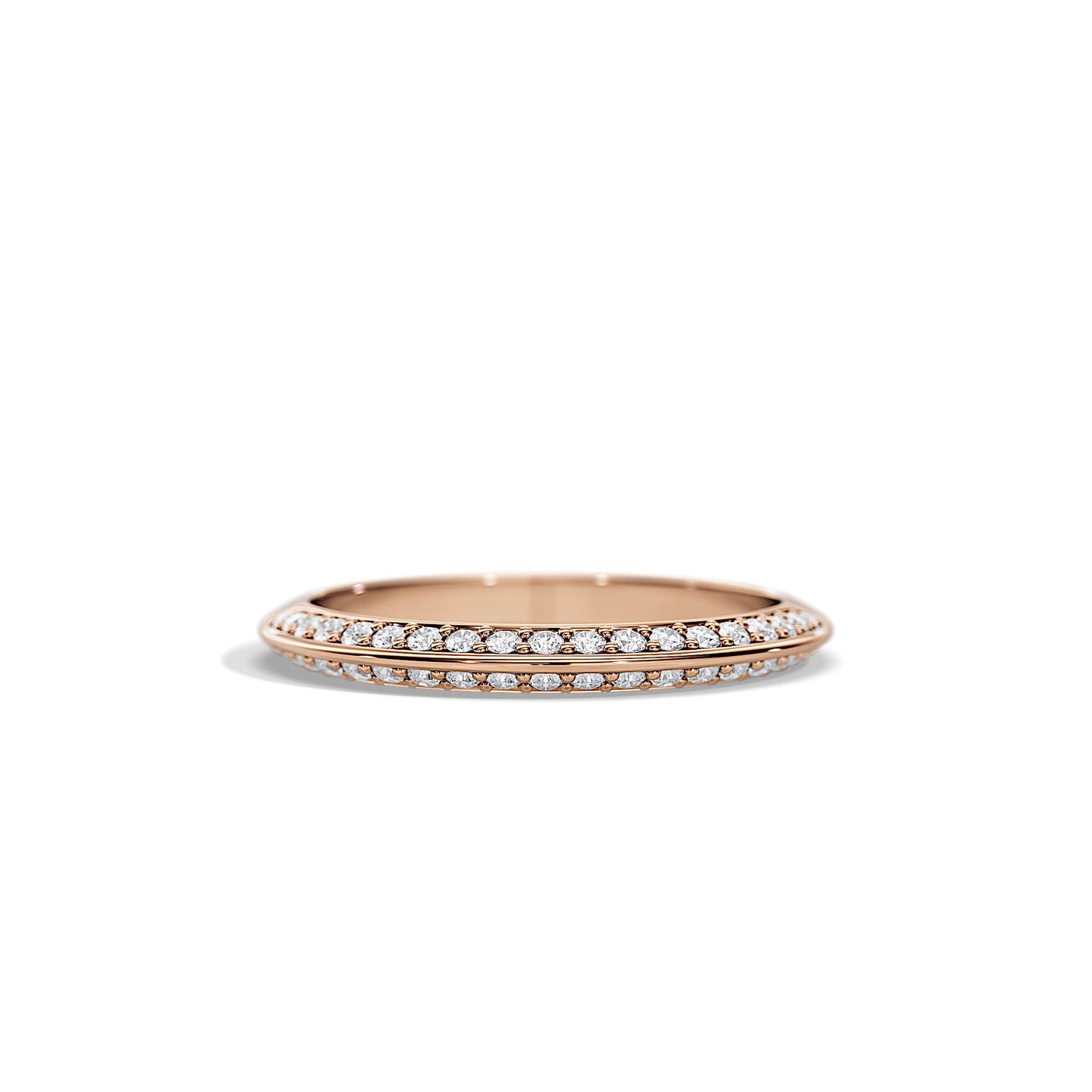 0.35 TCW Round Half Eternity Moissanite Wedding Band