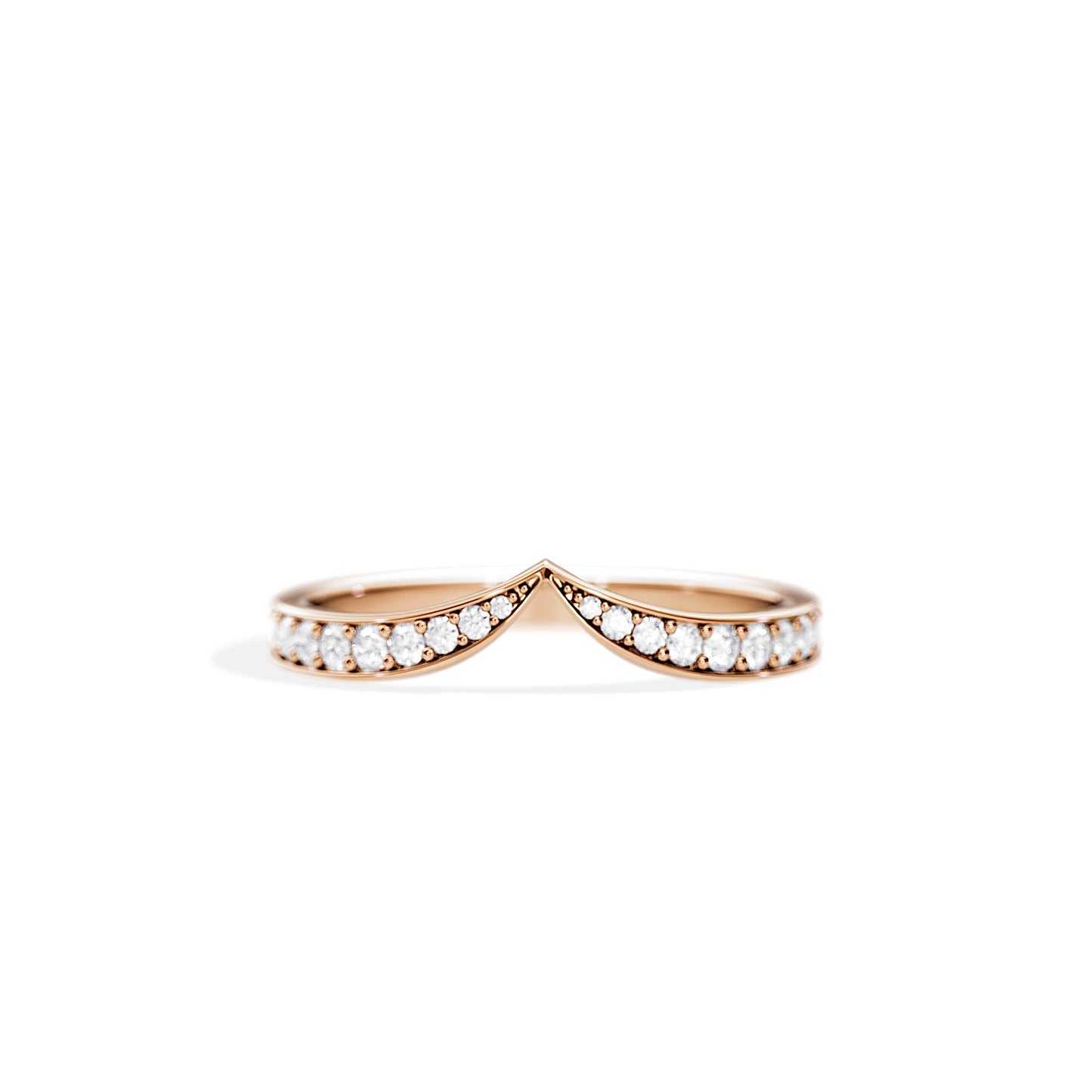 0.30 TCW Round Curved Style Wedding Band