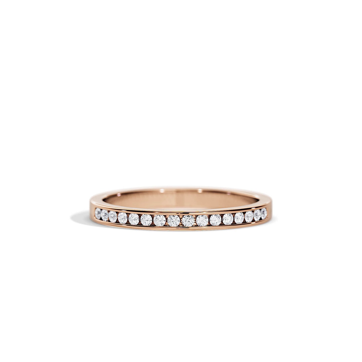 0.16 TCW Round Half Eternity Style Wedding Band