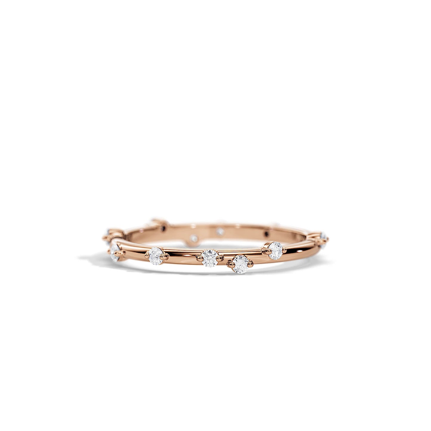 0.22 TCW Round Eternity Moissanite Wedding Band