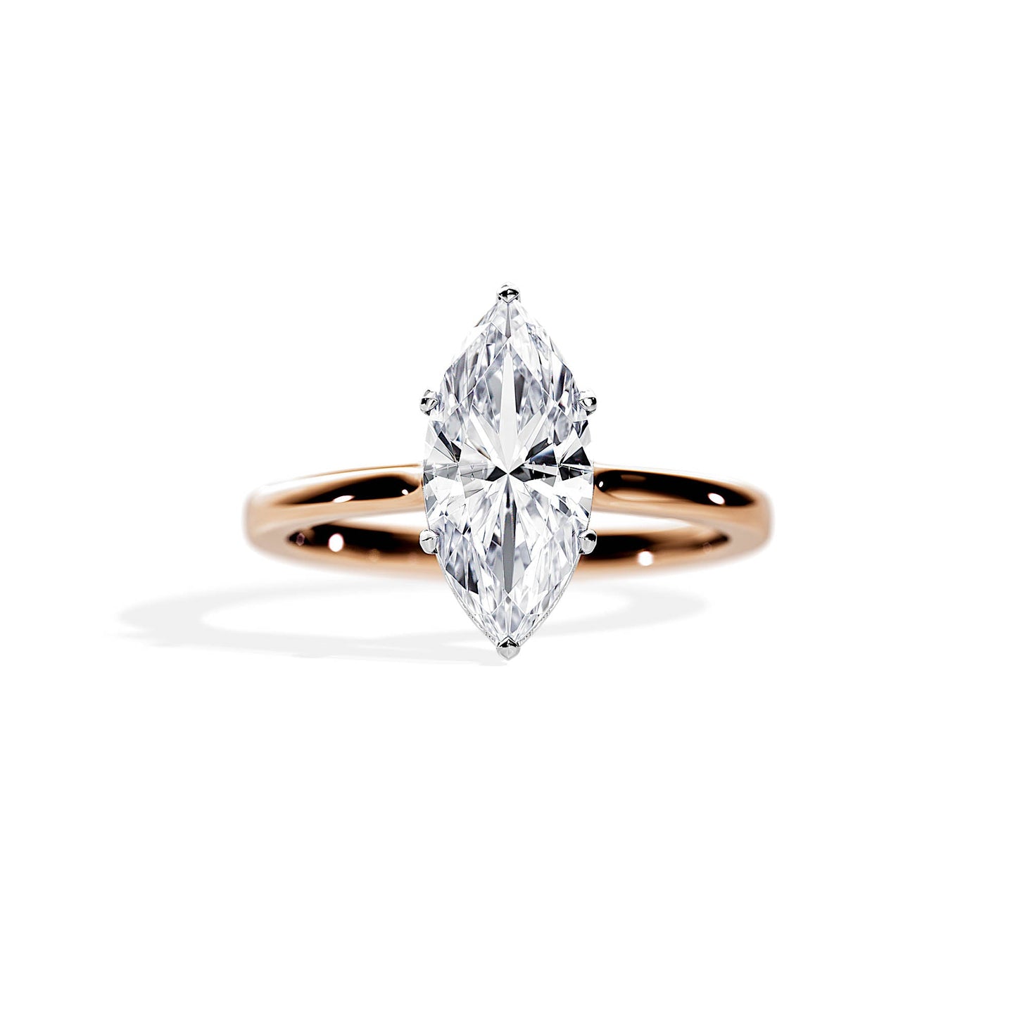 1.50 CT Marquise Cut Moissanite Hidden Halo Engagement Ring